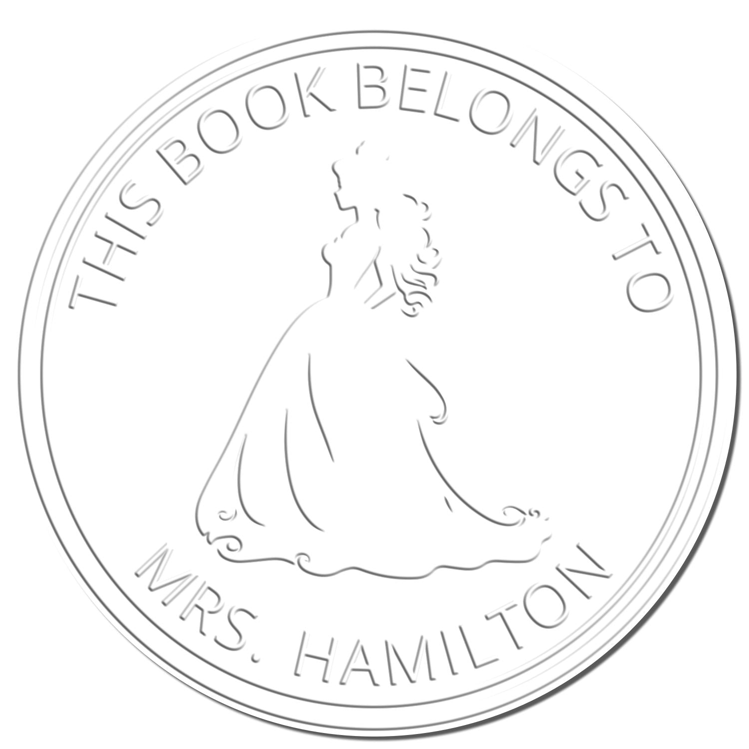 Princess Elizabeth Handheld Customized Ex Libris Bookplate Seal - Engineer Seal Stamps