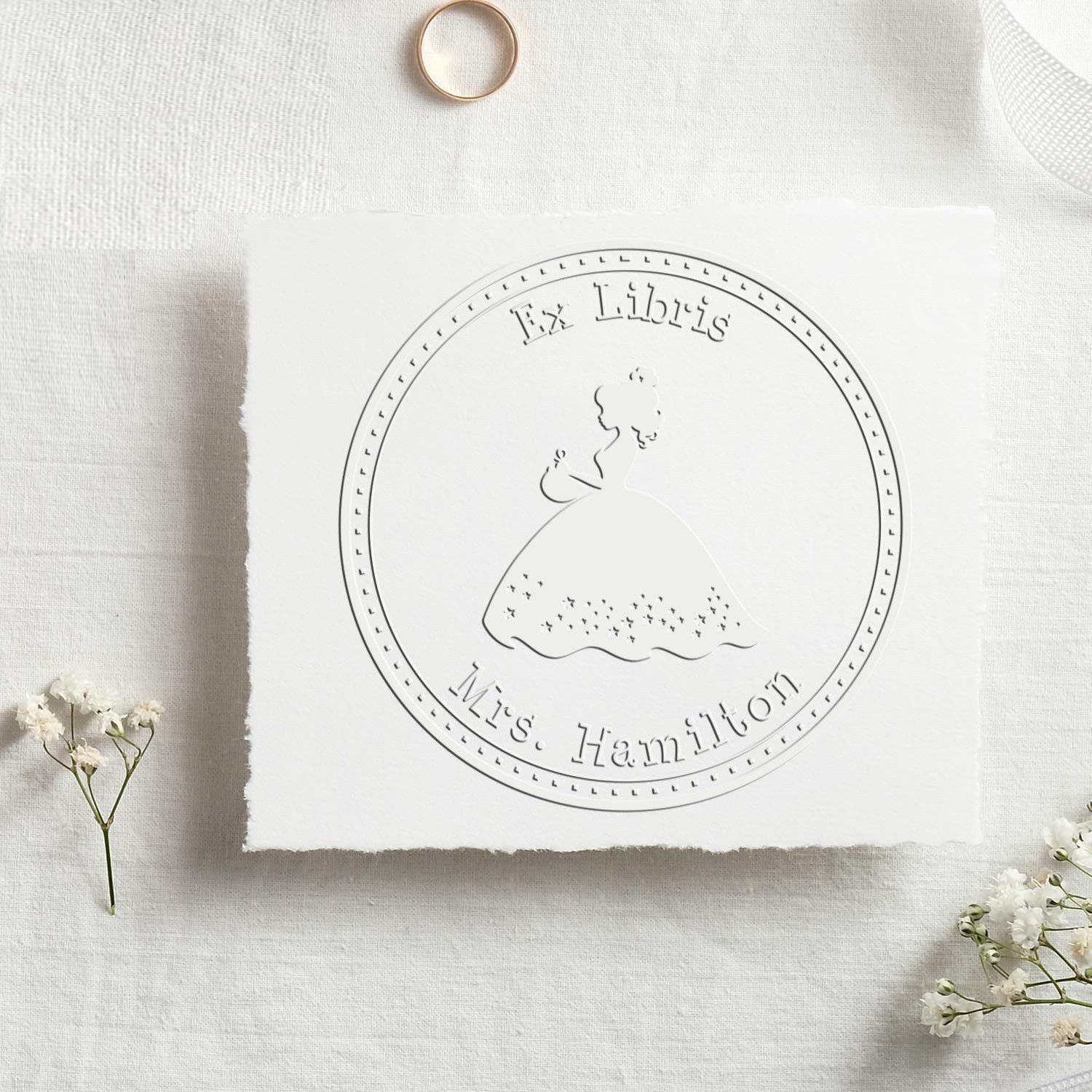 Princess Eloise Handheld Customized Ex Libris Bookplate Embossing Seal