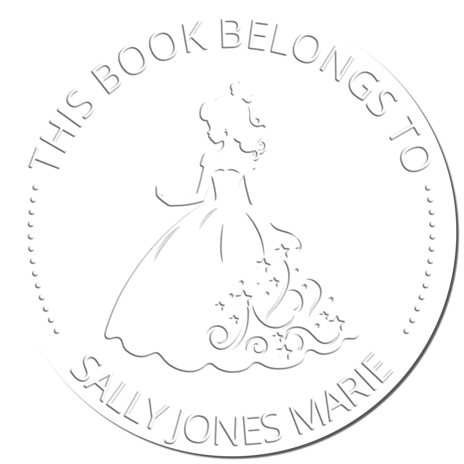 Princess Estelle Hybrid Customized Book Library Name Embosser - Engineer Seal Stamps