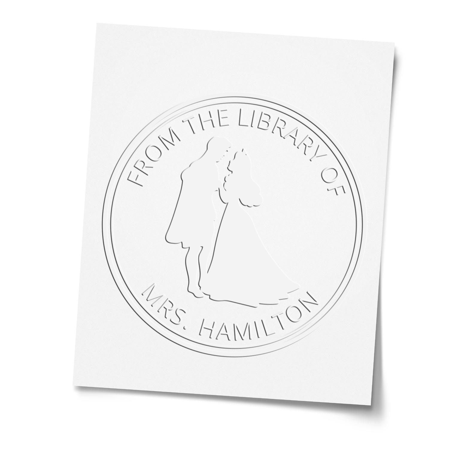 Soft Princess Genevieve Custom-Made Library Ownership Embossing Seal - Engineer Seal Stamps