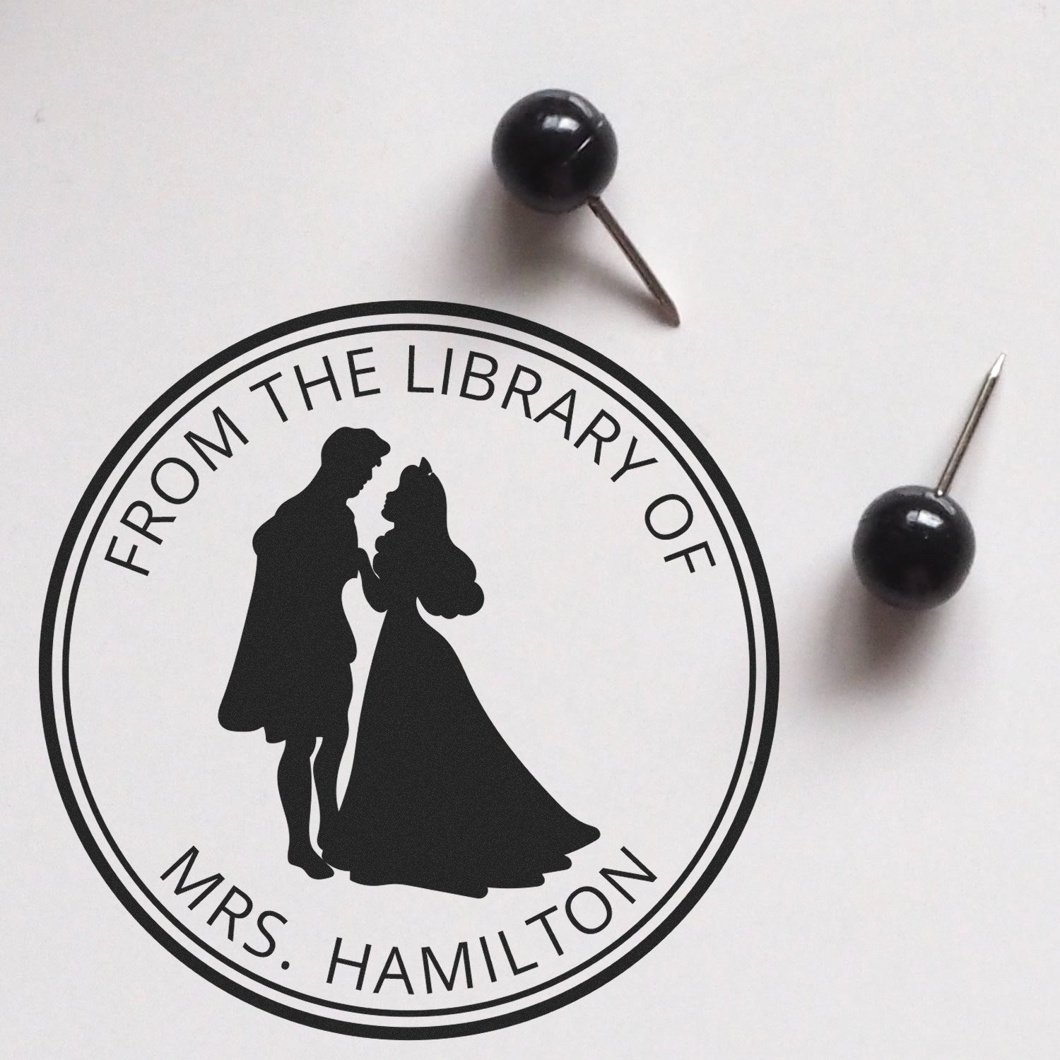 Princess Genevieve Self-Inking Personalizable Library Gift Stamp - Engineer Seal Stamps