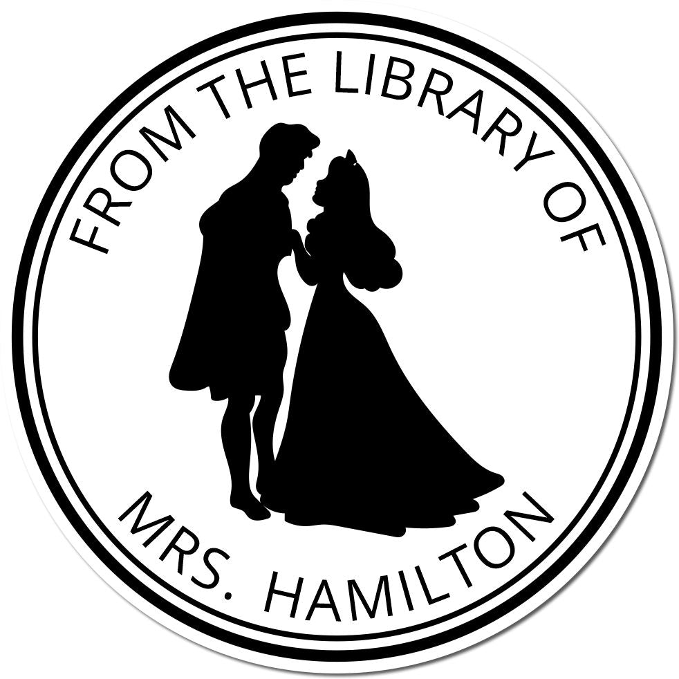 Wood Handle Princess Genevieve Customized Library Bookplate Stamp - Engineer Seal Stamps