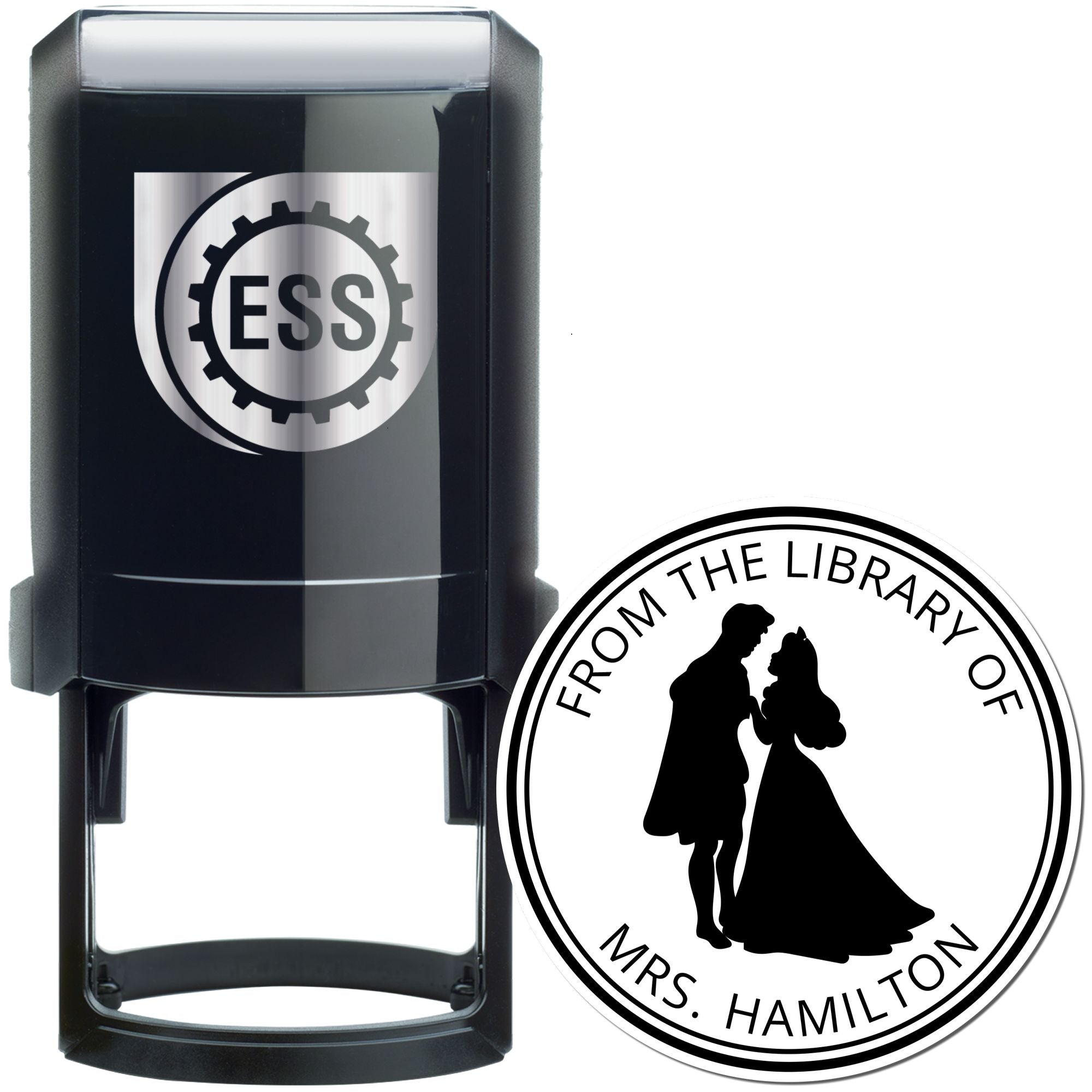 Princess Genevieve Self-Inking Personalizable Library Gift Stamp - Engineer Seal Stamps