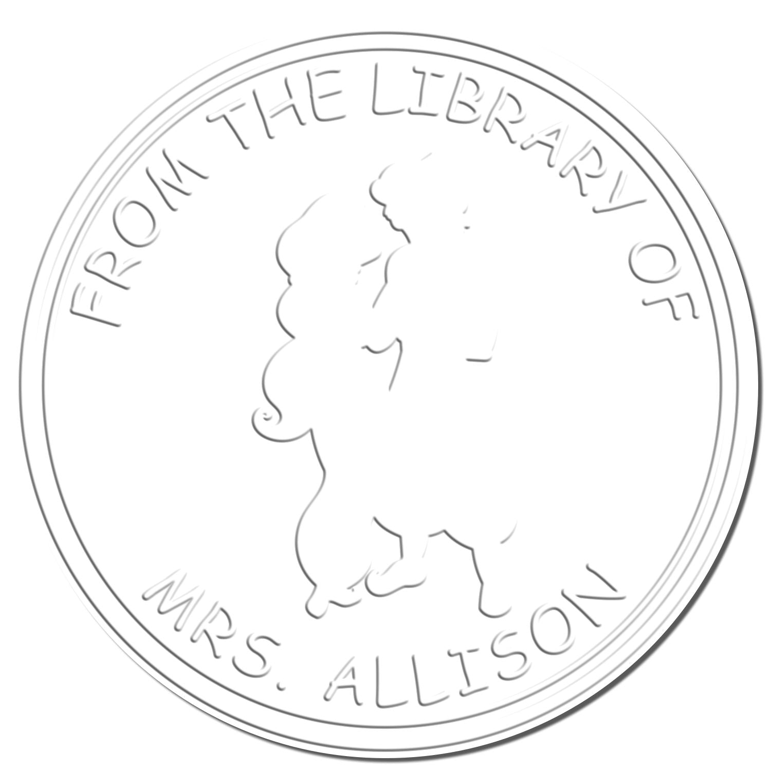 Princess Giselle Hybrid Customized Name For Library Embossing Seal - Engineer Seal Stamps