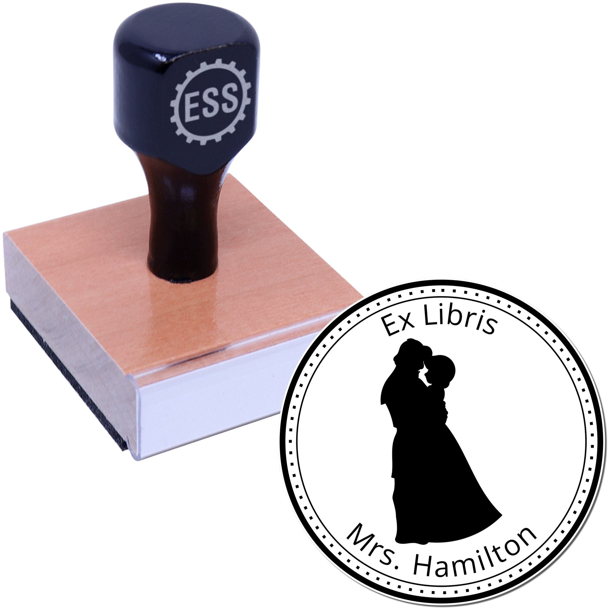 Wood Handle Princess Guinevere Customized Name For Library Stamp - Engineer Seal Stamps