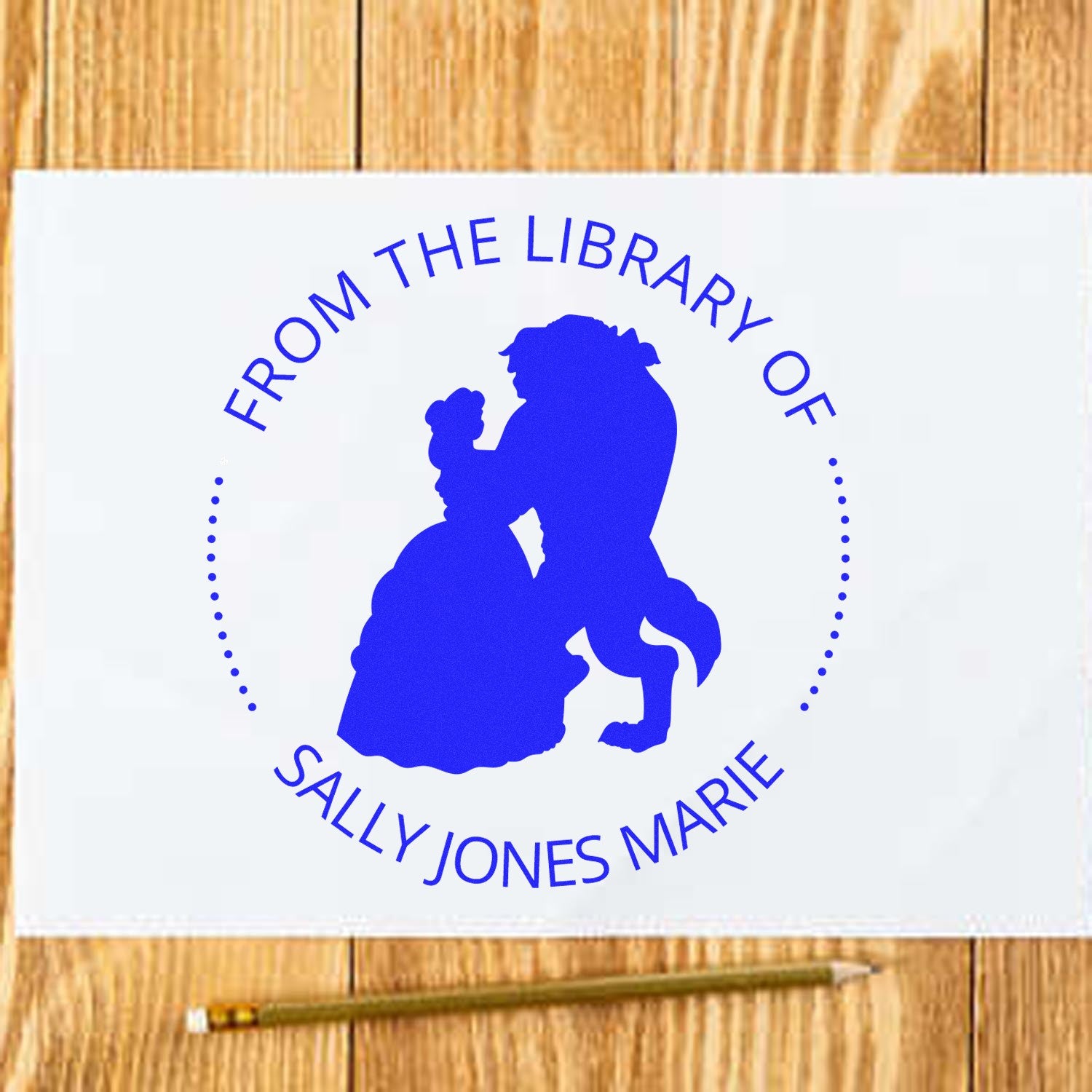 Princess Isabella Self-Inking Personalizable Book Plate Stamp - Engineer Seal Stamps