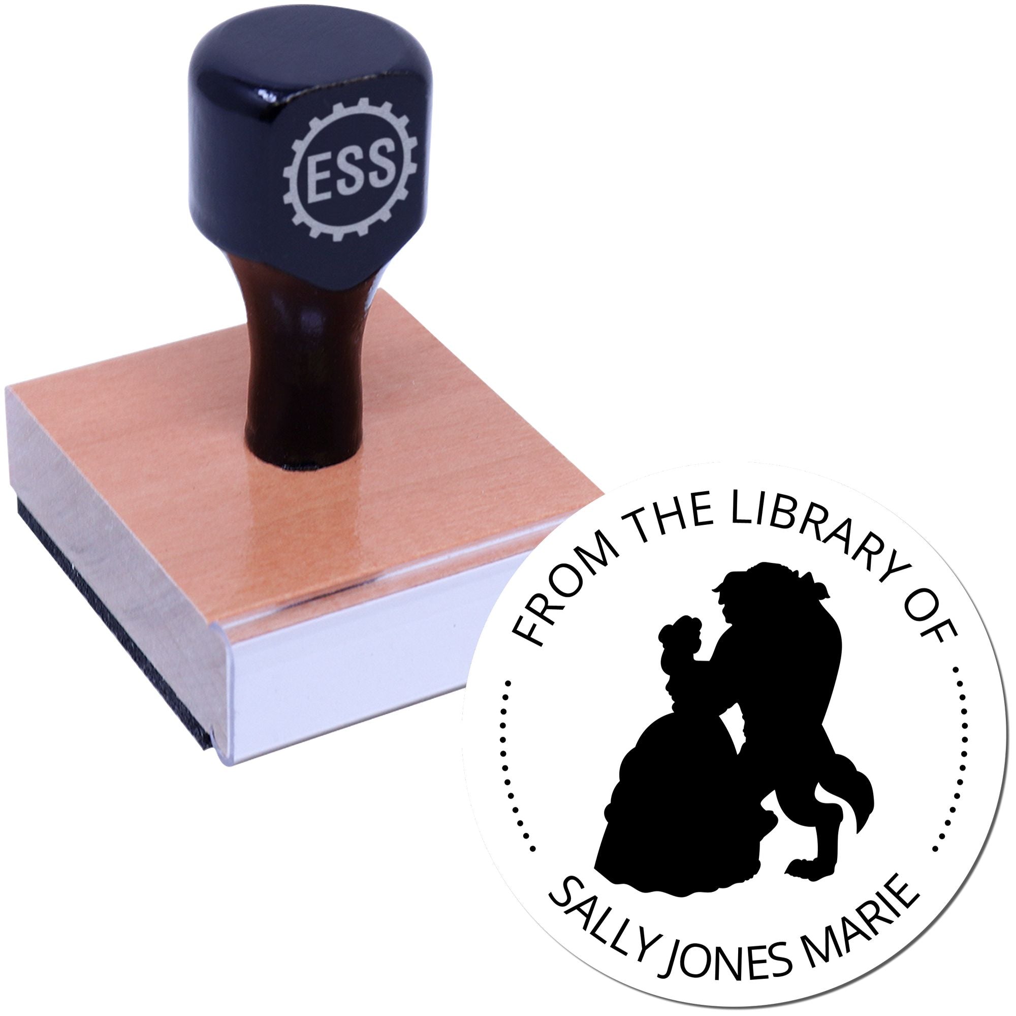 Wood Handle Princess Isabella Customized Ex Libris Book Stamp - Engineer Seal Stamps
