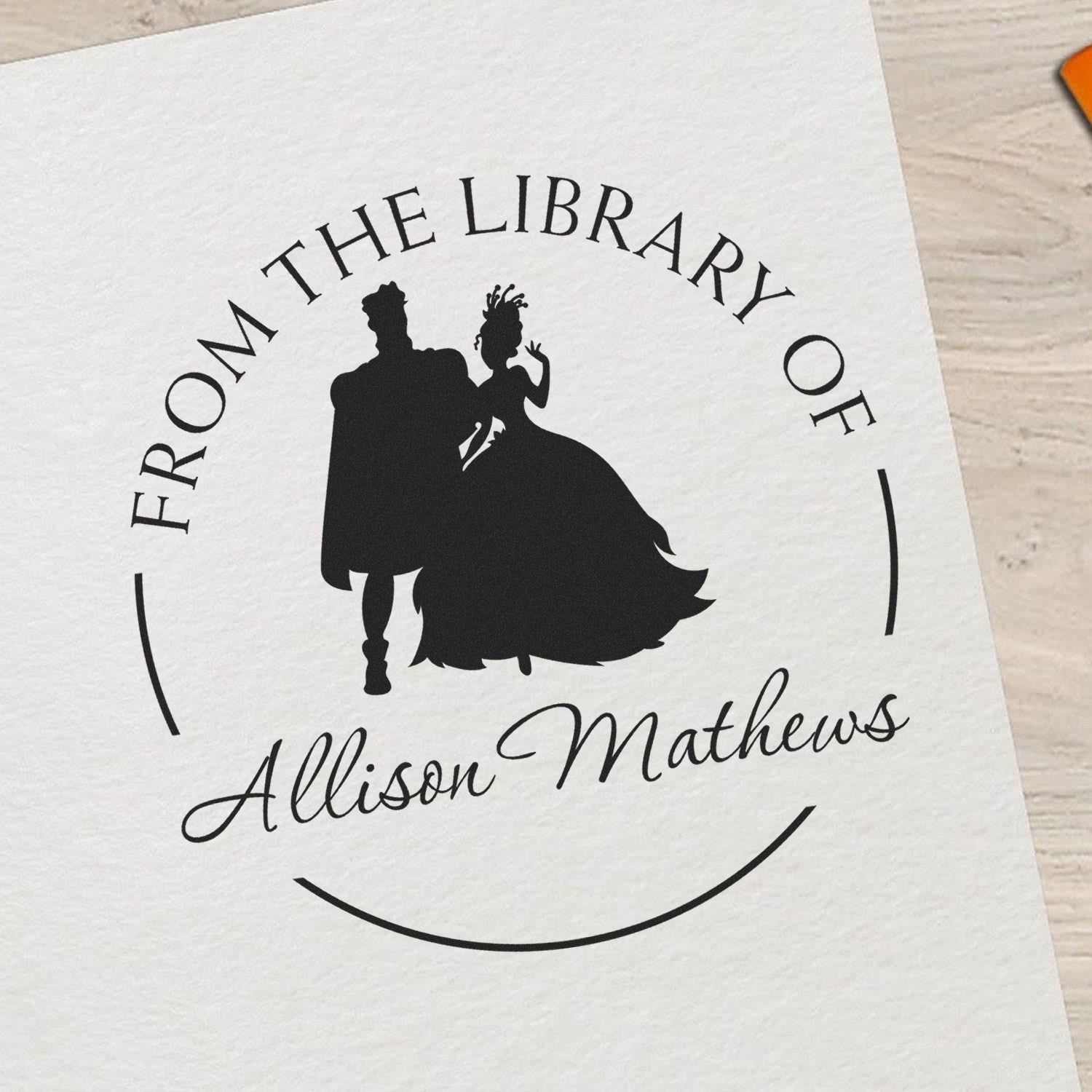 Princess Isadora Pre-Inked Bookplate Template Stamp - Engineer Seal Stamps