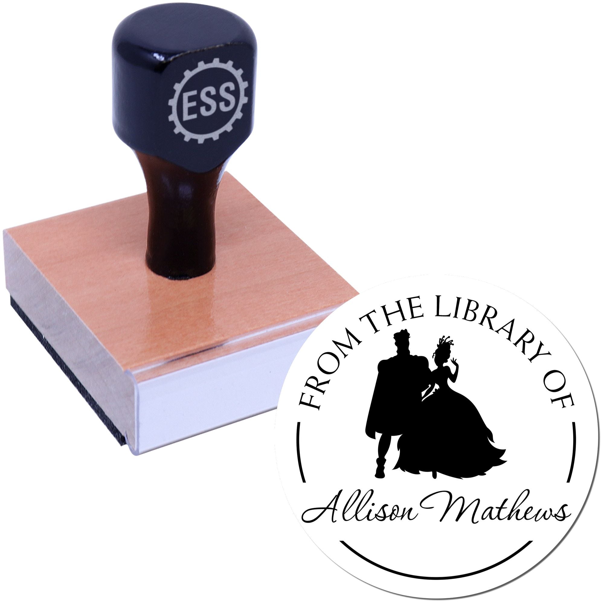 Wood Handle Princess Isadora Customized Library Collection Stamp - Engineer Seal Stamps