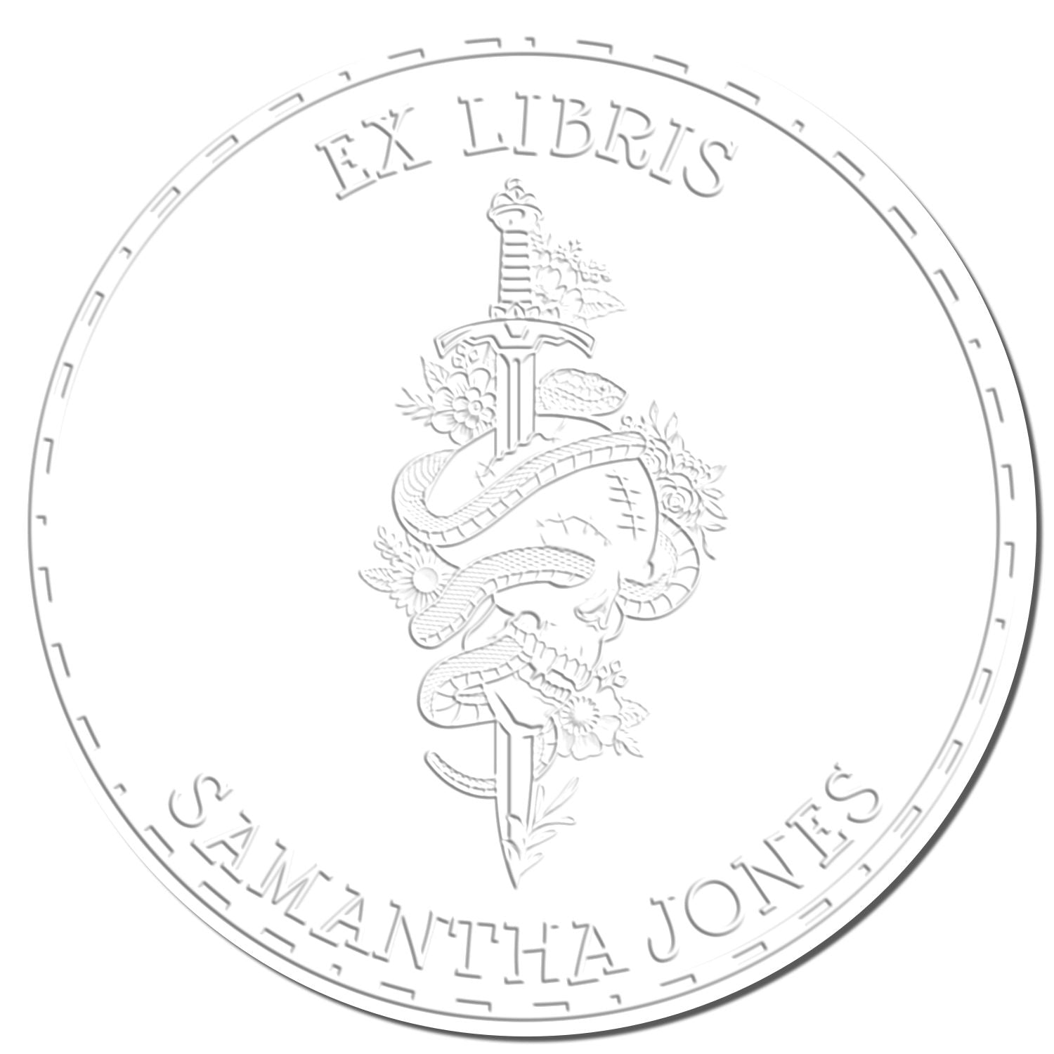 Celestial Fury Mythical Swords Handheld Customized Book Lover Embosser - Engineer Seal Stamps