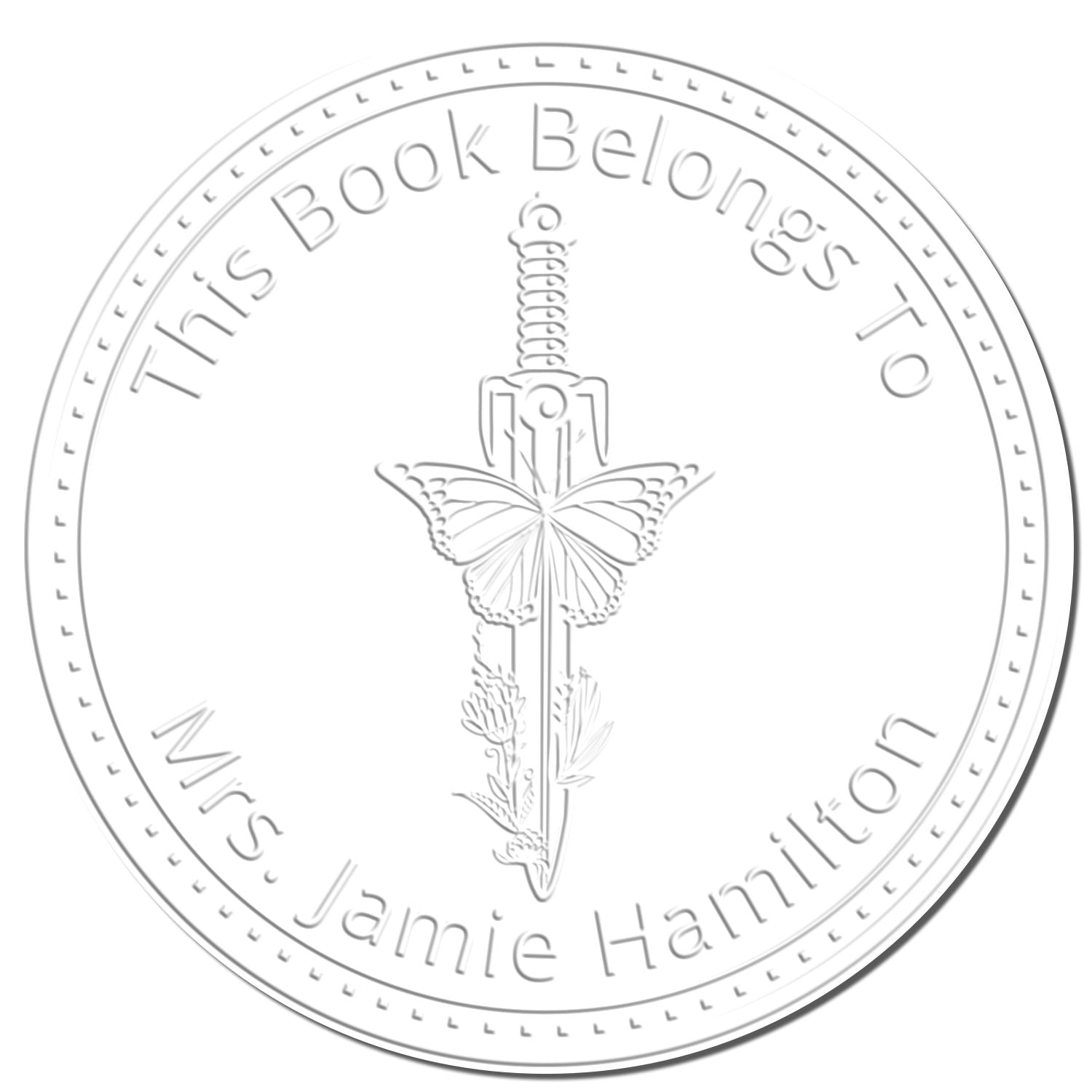 Dragon's Breath Mythical Swords Desk Personalizable Book Branding Embossing Seal - Engineer Seal Stamps