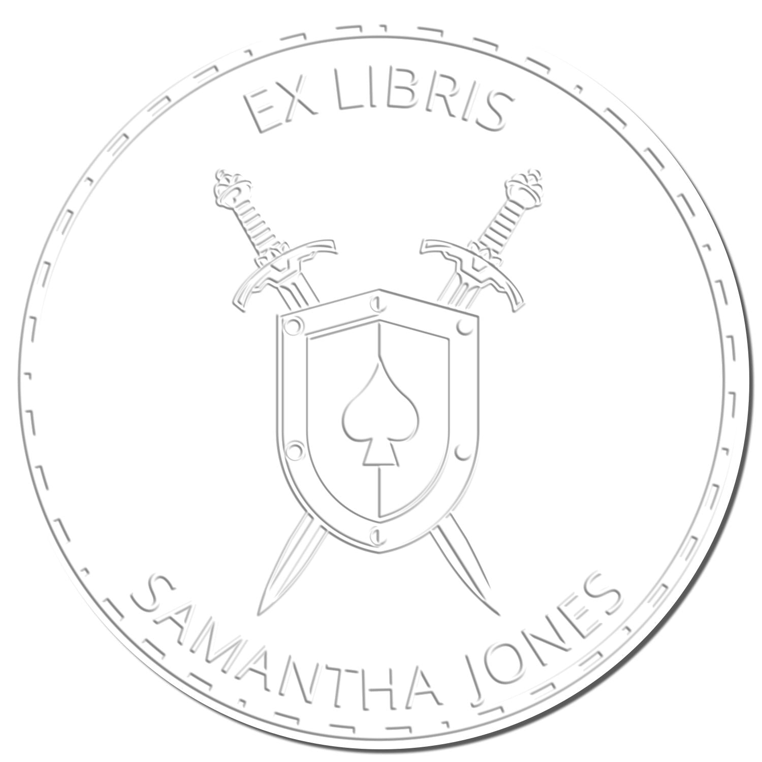 Soft Sunfire Rapier Mythical Swords Custom-Made Book Plate Embossing Seal - Engineer Seal Stamps