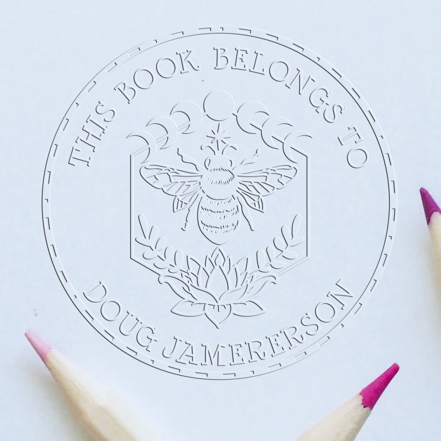 Auriel's Whisper Mystic Desk Personalizable Book Personalization Seal - Engineer Seal Stamps