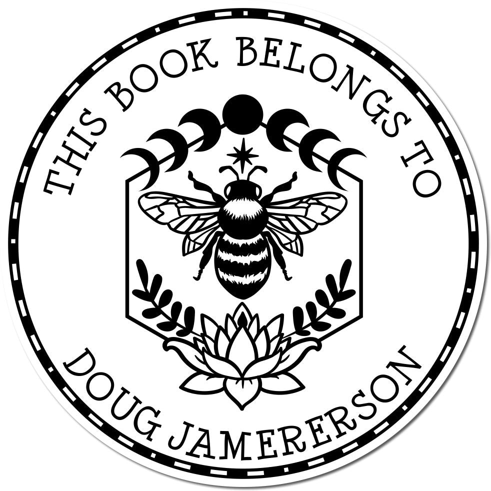 Auriel's Whisper Mystic Self-Inking Personalizable Book Belongs To Stamp - Engineer Seal Stamps