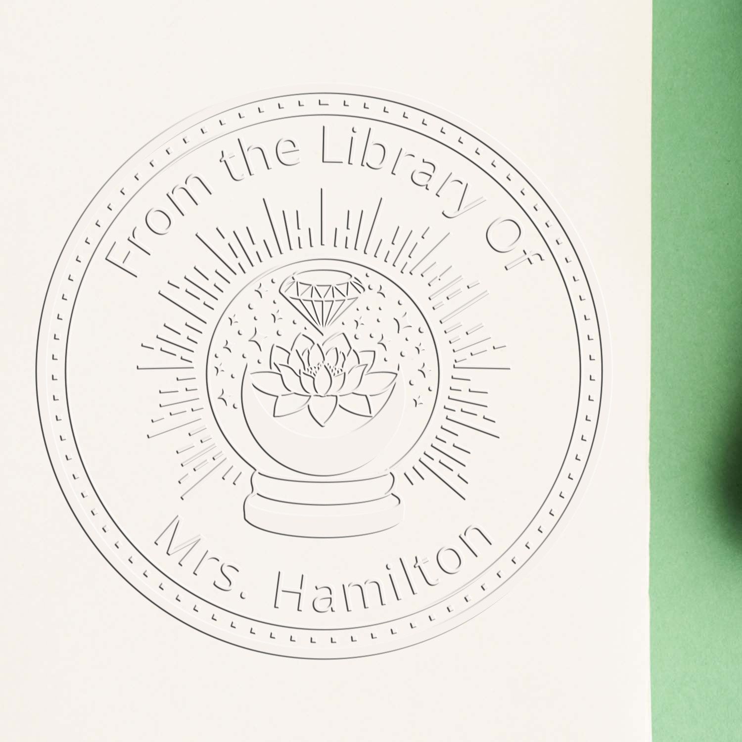 Nocturne's Embrace Mystic Handheld Customized Library Book Seal