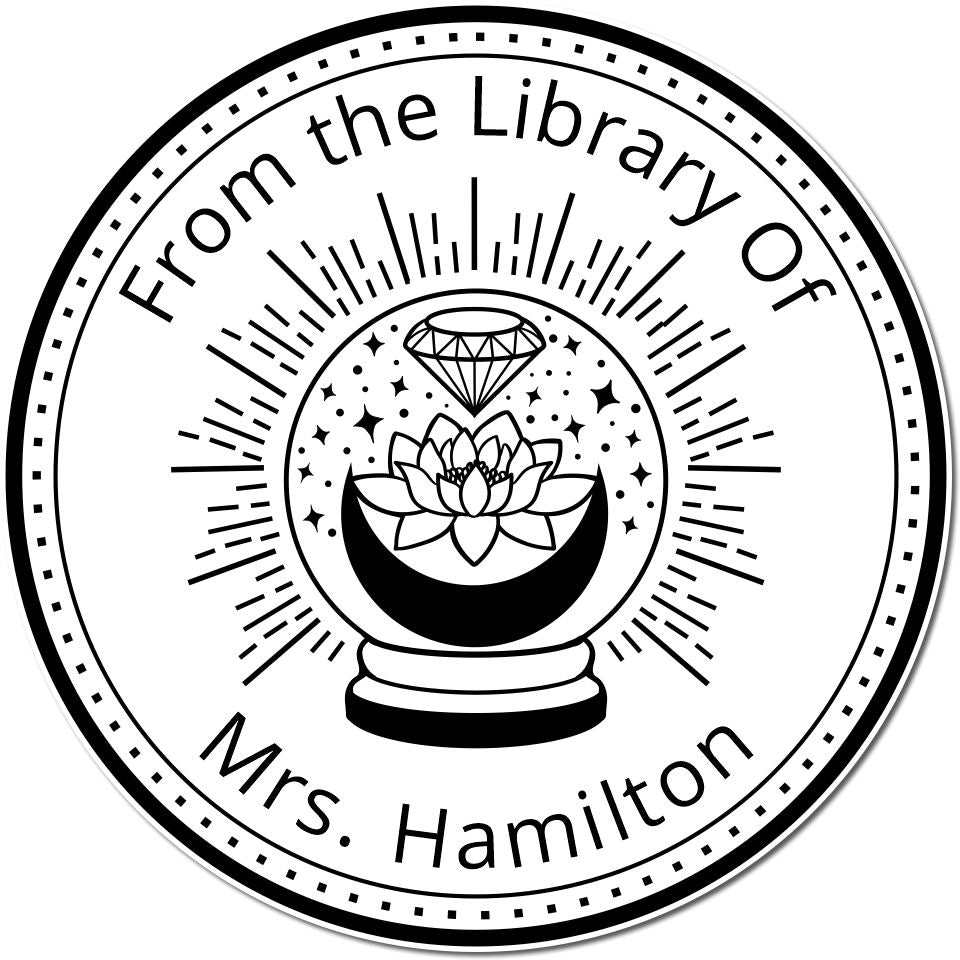 Nocturne's Embrace Mystic Pre-Inked Name For Library Stamp - Engineer Seal Stamps