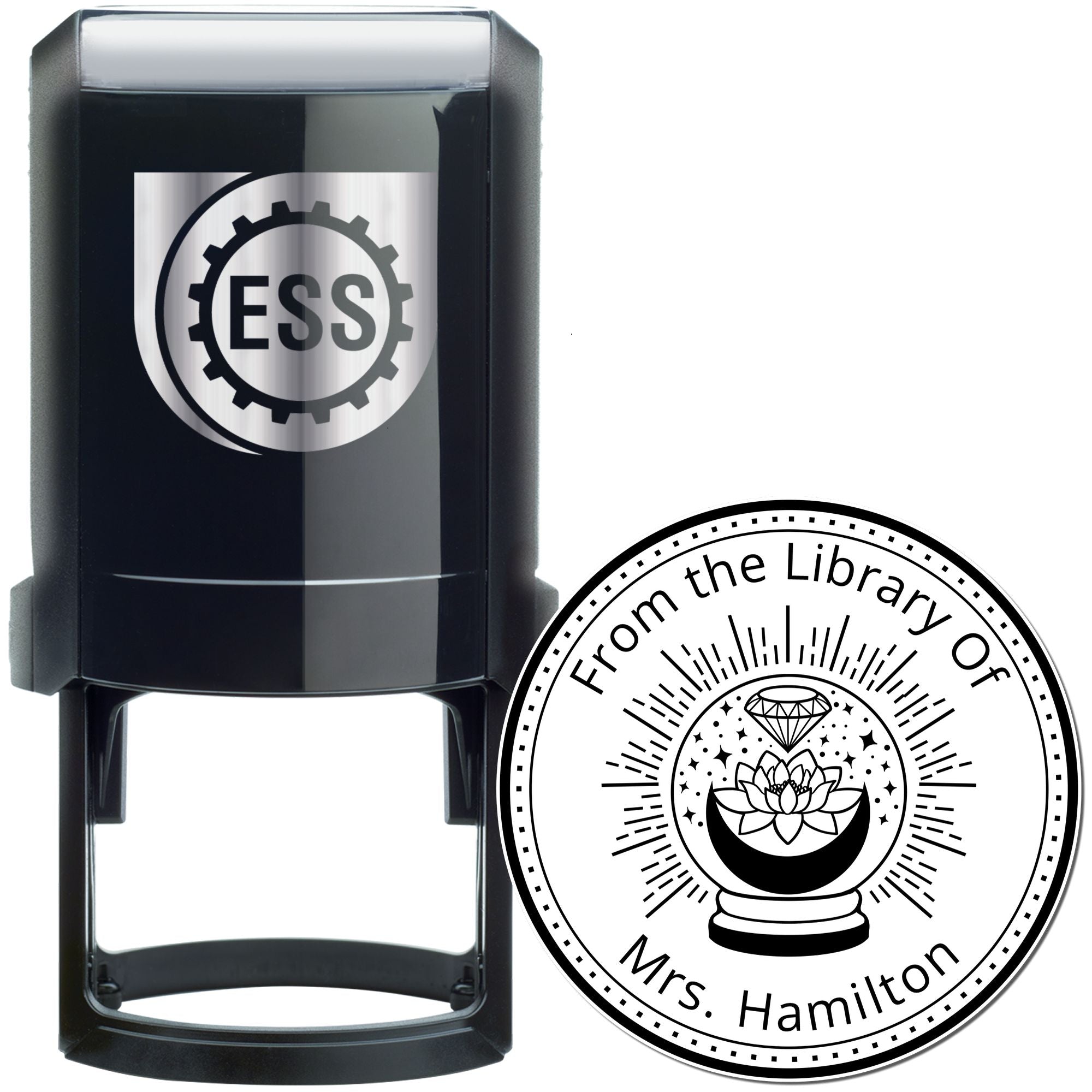 Nocturne's Embrace Mystic Self-Inking Personalizable Read It Love It Stamp - Engineer Seal Stamps