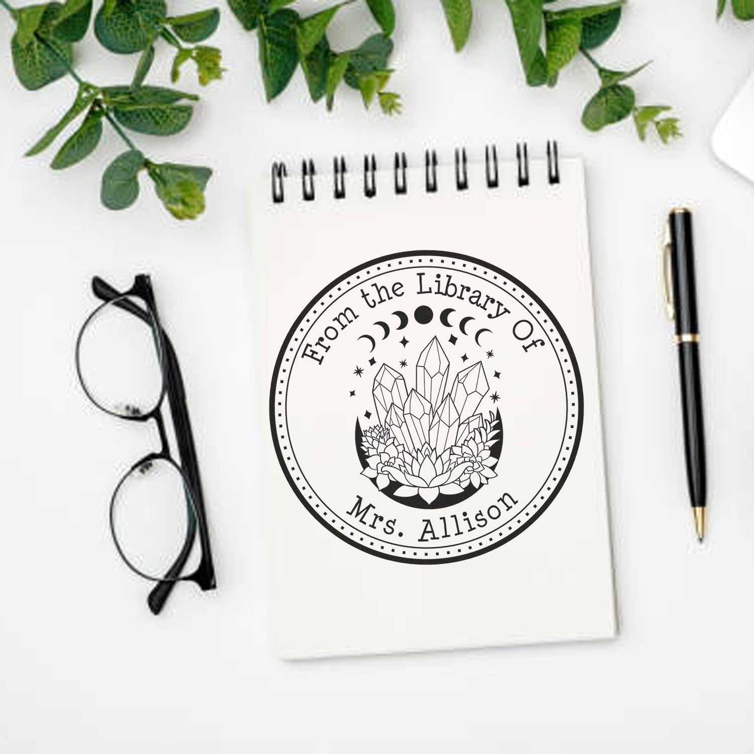 Celestine Reverie Mystic Self-Inking Personalizable Stamp - Engineer Seal Stamps