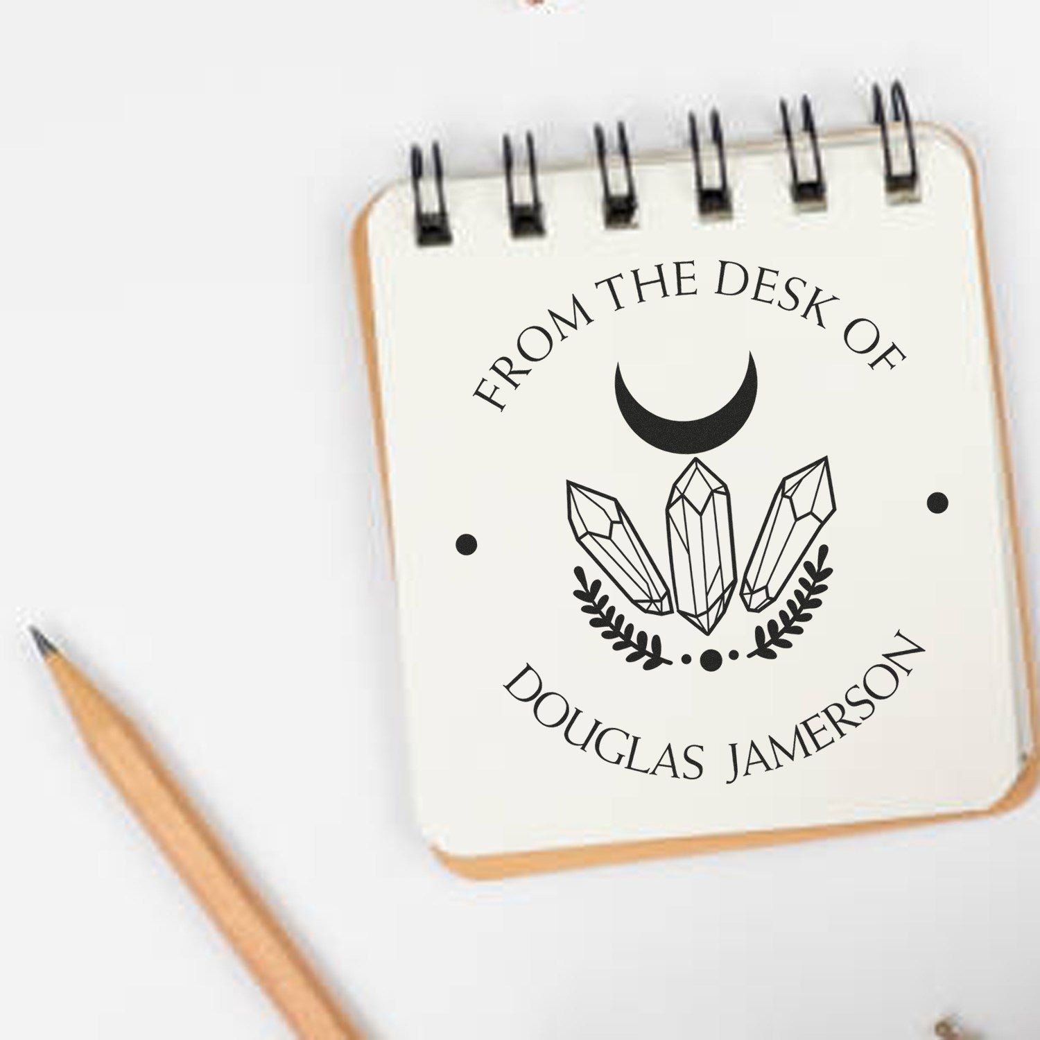 Arcanix Sol Mystic Self-Inking Customizable Ex Libris Stamp - Engineer Seal Stamps