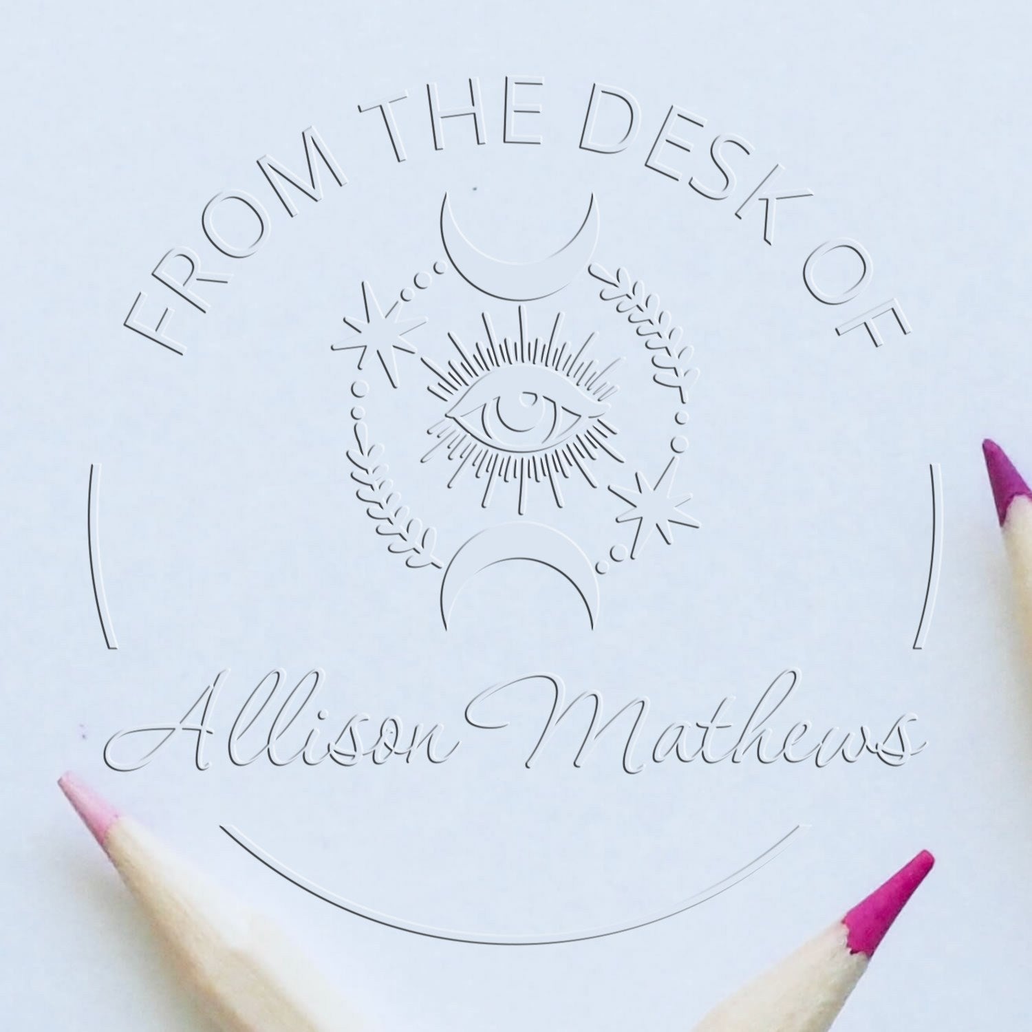 Etherion's Light Mystic Handheld Customized Book Return Embossing Seal