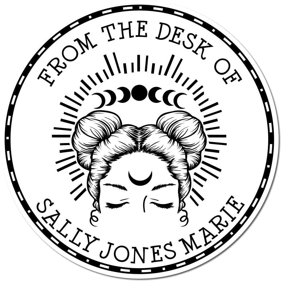 Wood Handle Zephyr's Echo Mystic Custom-Made Book Stamp - Engineer Seal Stamps