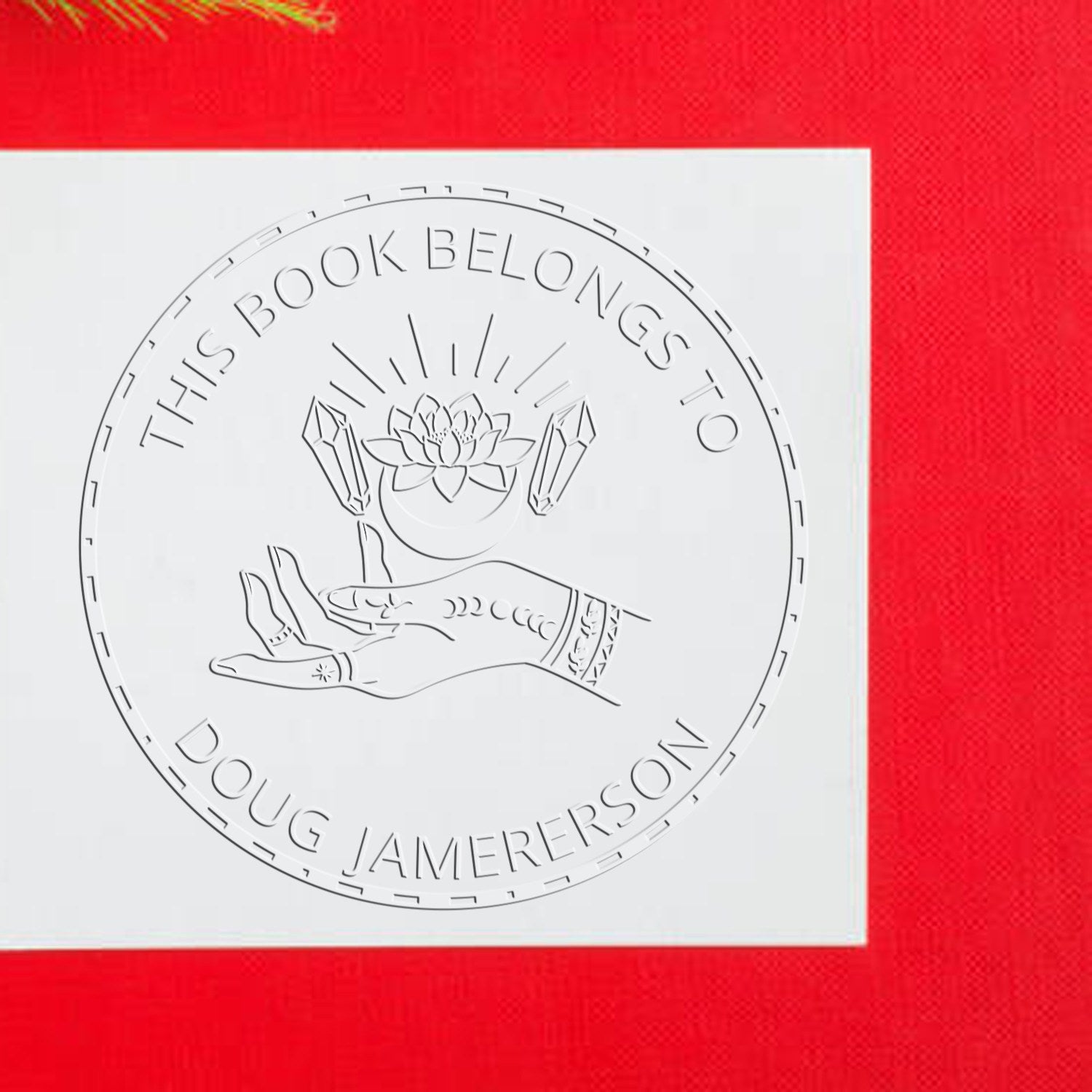 Lumina's Shadow Mystic Hybrid Customized Library Book Belongs To Embossing Seal - Engineer Seal Stamps
