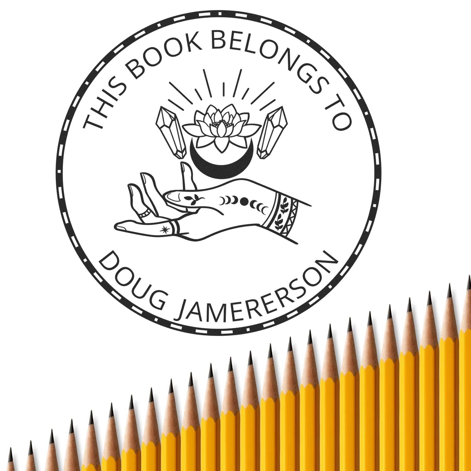 Lumina's Shadow Mystic Self-Inking Customizable Book Stamp - Engineer Seal Stamps