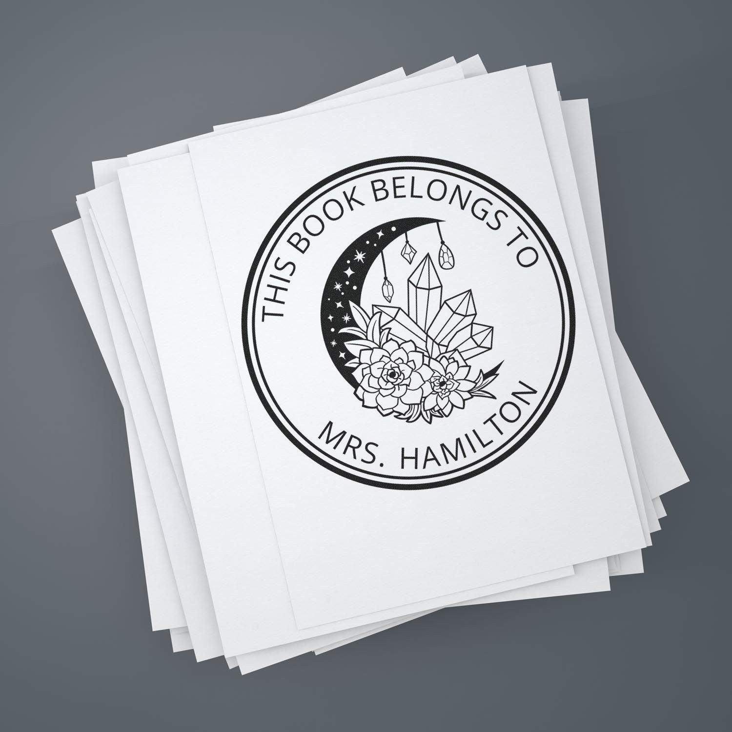 Seraphine's Gaze Mystic Pre-Inked Book Design Stamp - Engineer Seal Stamps