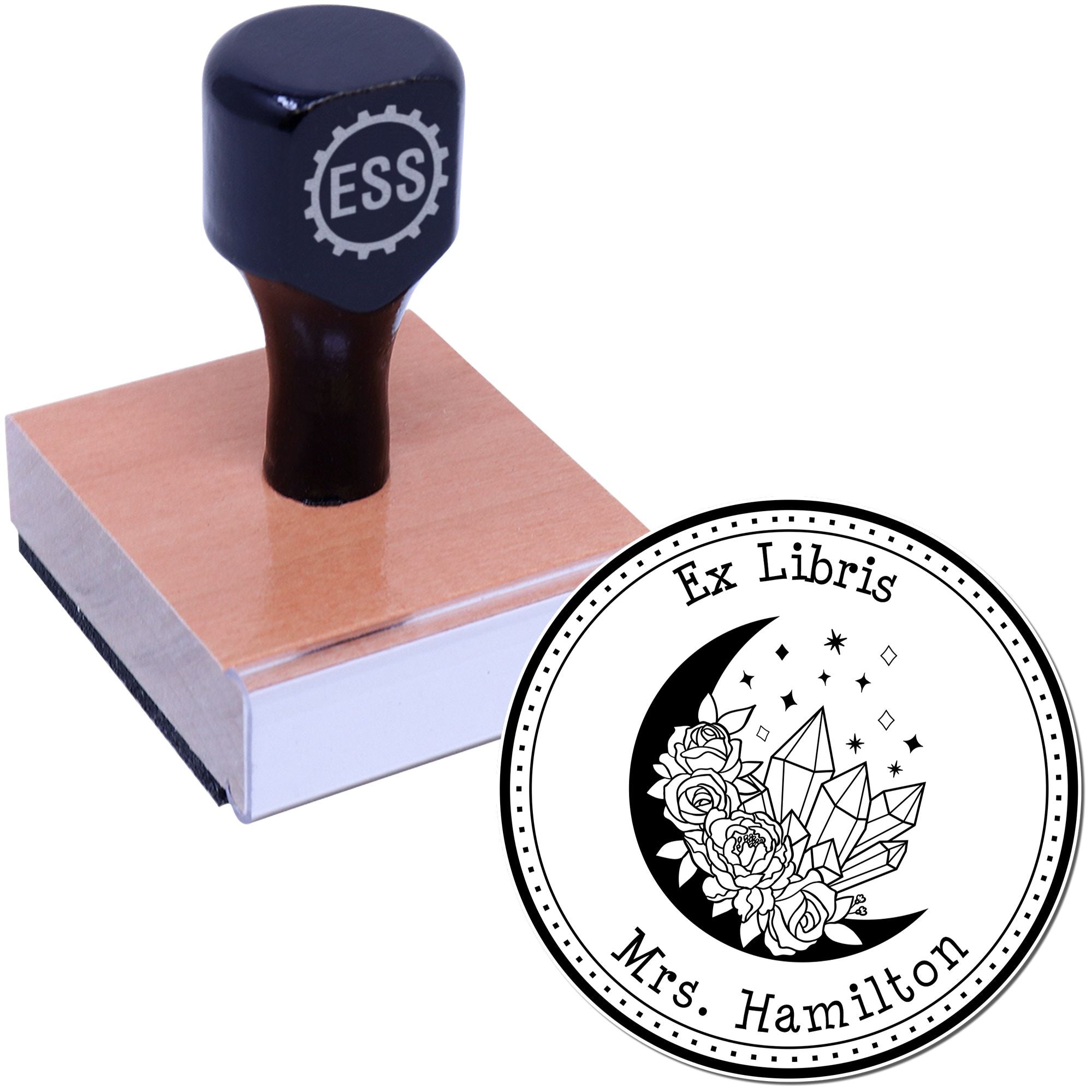 Wood Handle Orion's Paradox Mystic Custom-Made Book Initial Stamp - Engineer Seal Stamps