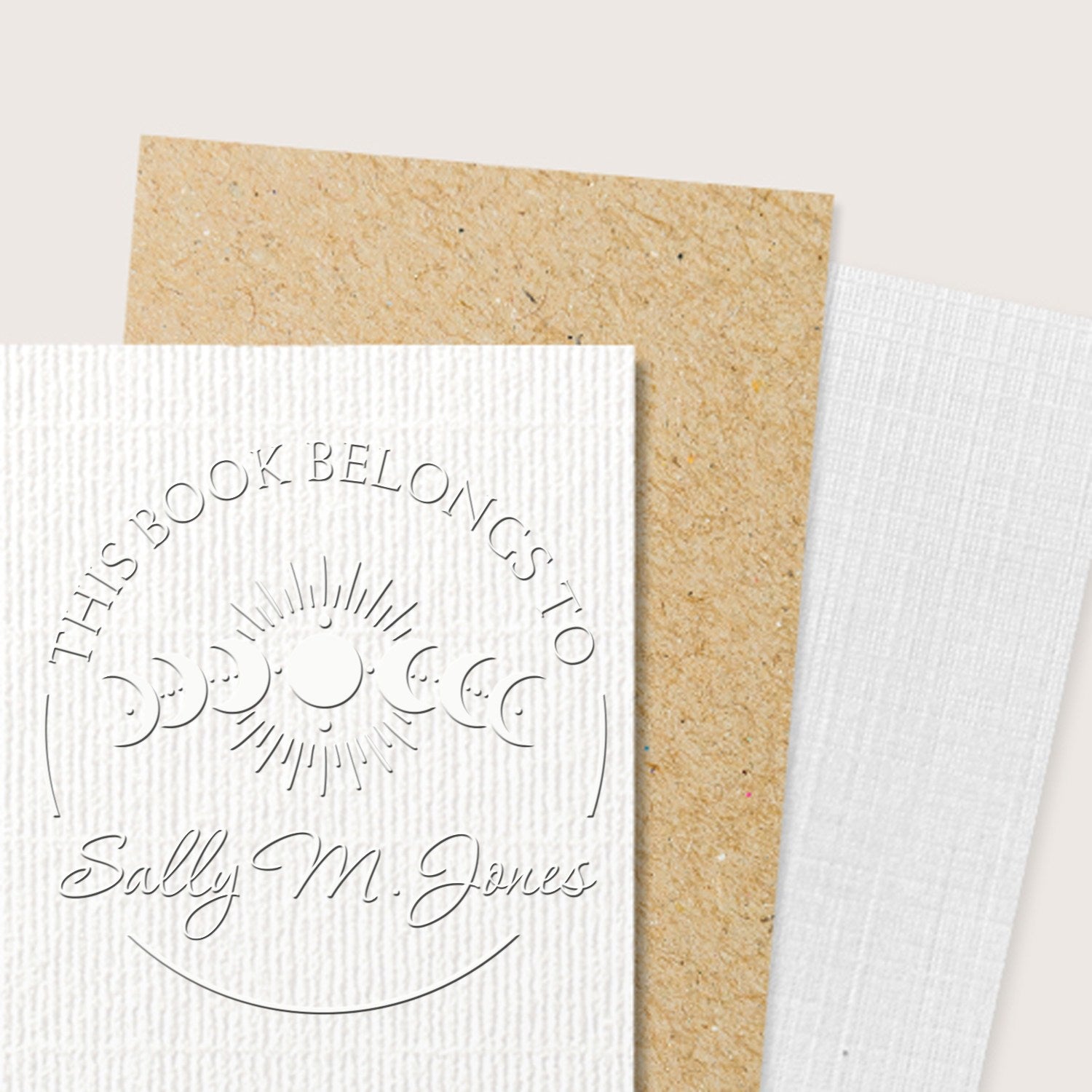 Obsidian Serenade Tarot Desk Personalizable Bookplate Sticker Embossing Seal - Engineer Seal Stamps