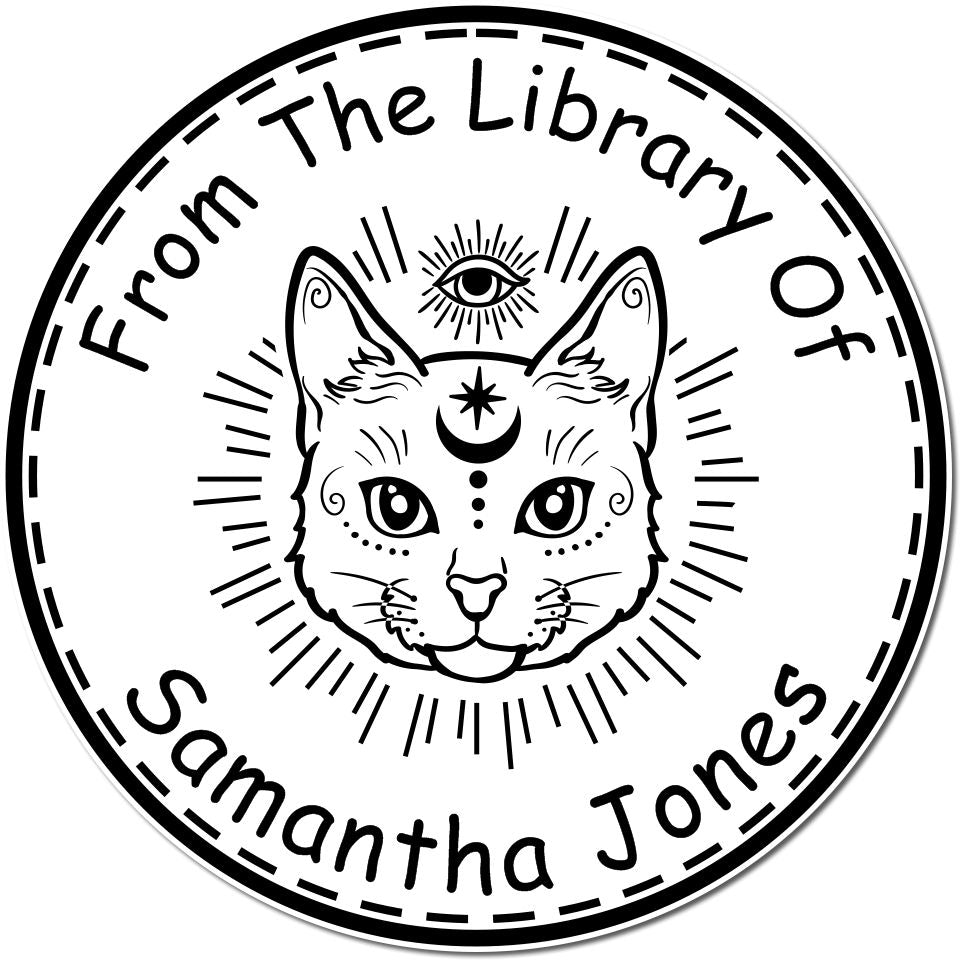 Wood Handle Meridian's Pulse Tarot Custom-Made Book Identification Stamp - Engineer Seal Stamps