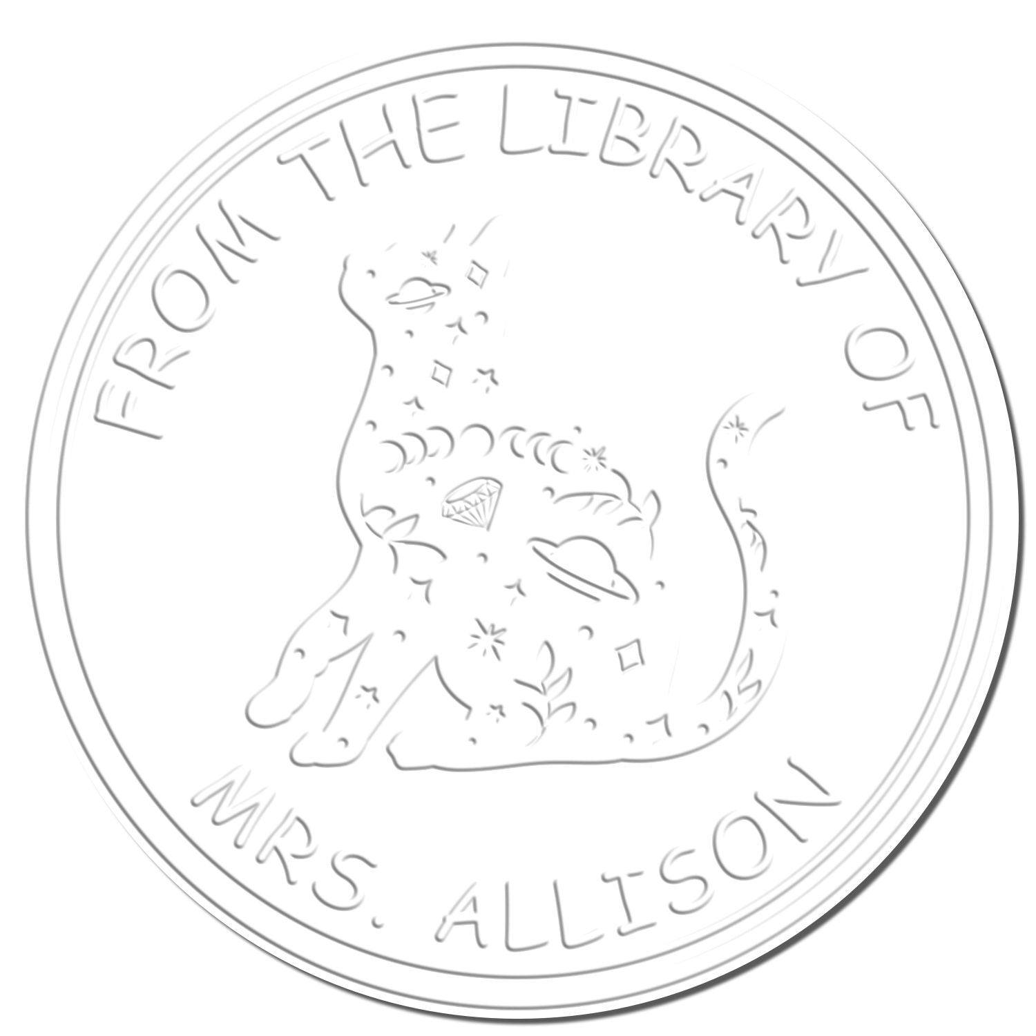 Aetherwind's Call Tarot Desk Personalizable Bookplate Printing Embosser - Engineer Seal Stamps