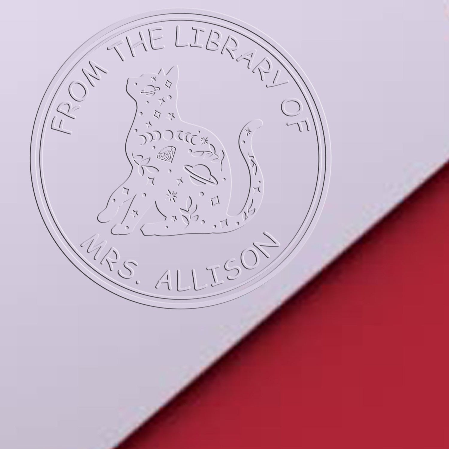 Aetherwind's Call Tarot Desk Personalizable Bookplate Printing Embosser - Engineer Seal Stamps