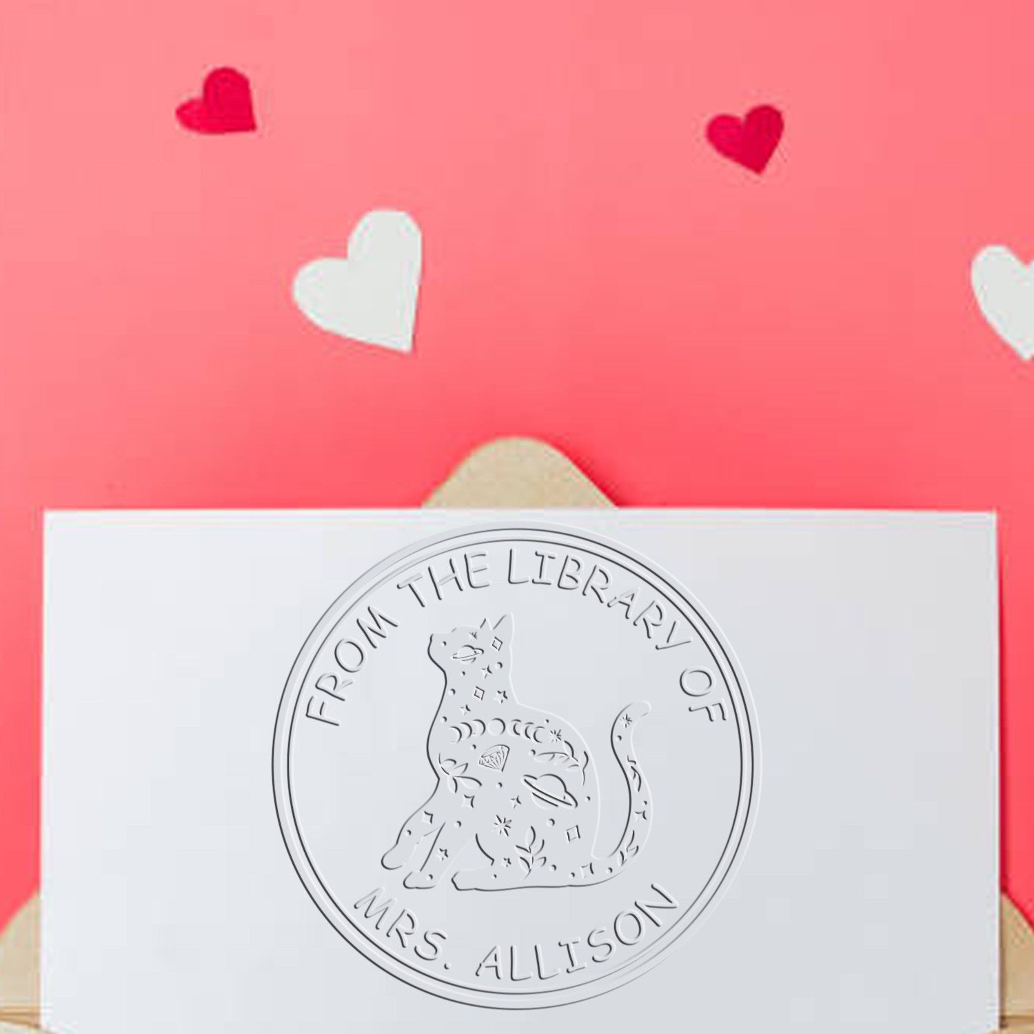 Aetherwind's Call Tarot Desk Personalizable Bookplate Printing Embosser - Engineer Seal Stamps