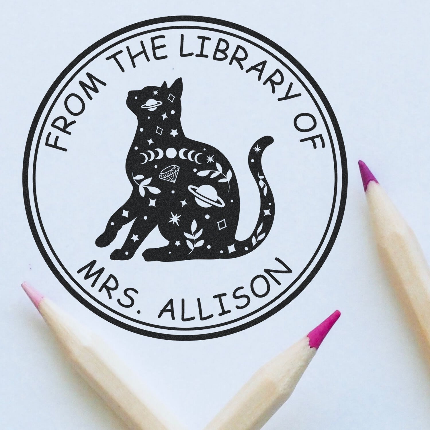 Aetherwind's Call Tarot Self-Inking Customizable Book Collection Stamp - Engineer Seal Stamps