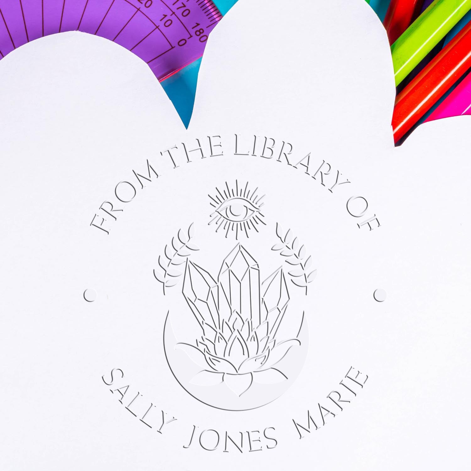 Pyralis Flame Tarot Desk Personalizable Bookplate Printing Embossing Seal - Engineer Seal Stamps