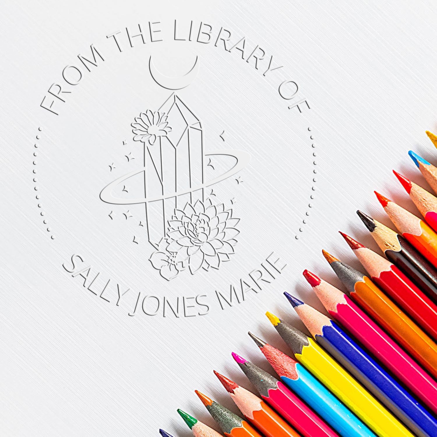 Galadriel's Mantle Tarot Hybrid Custom-Made Ex Libris Bookplate Seal - Engineer Seal Stamps