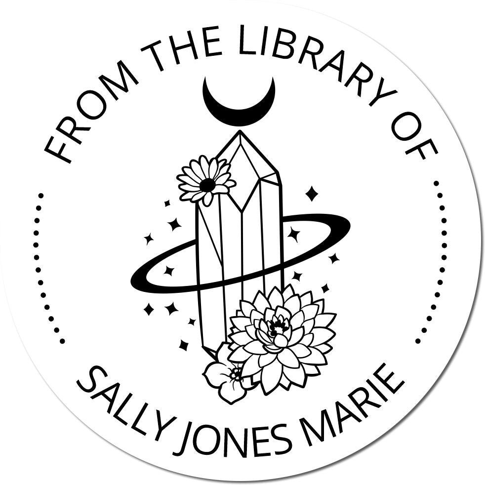 Wood Handle Galadriel's Mantle Tarot Custom-Made Bookplate Template Stamp - Engineer Seal Stamps