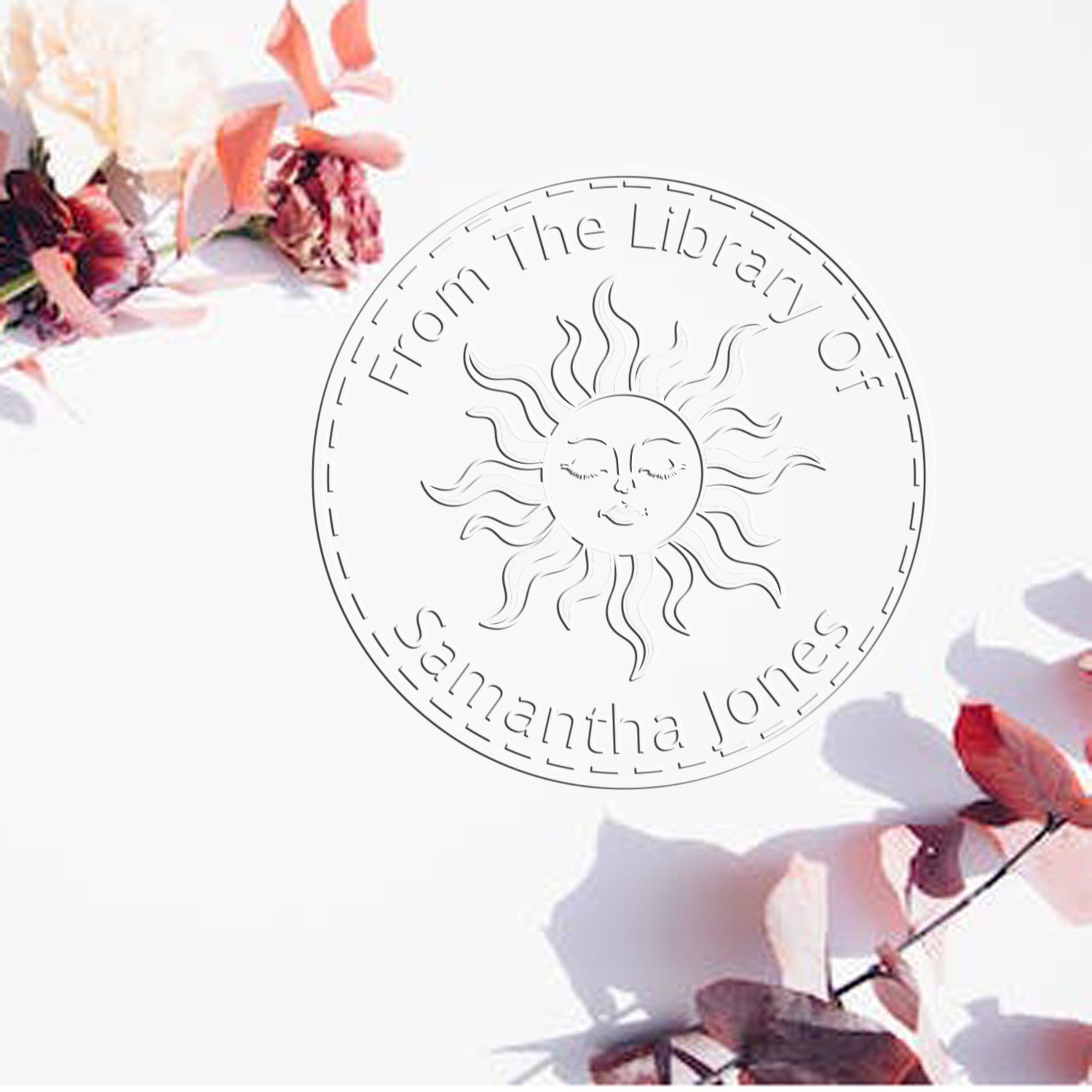 Soft Solstice Mirage Tarot Custom-Made Book Library Name Embosser - Engineer Seal Stamps