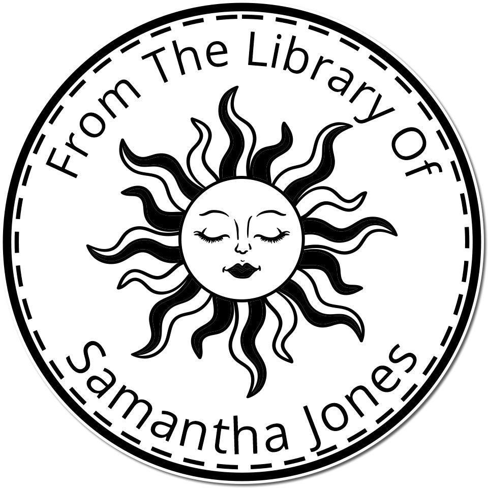 Wood Handle Solstice Mirage Tarot Custom-Made Library Ownership Stamp - Engineer Seal Stamps