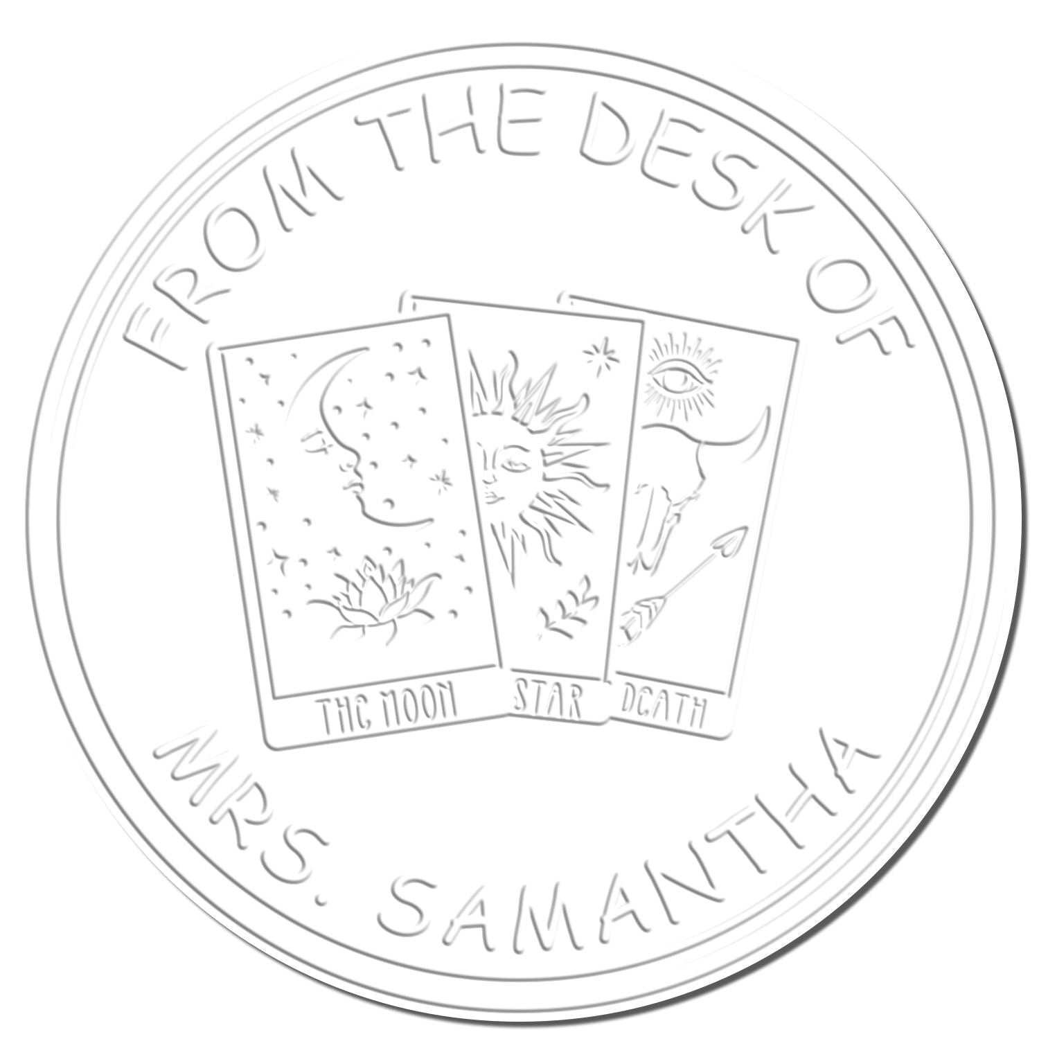 Infinity's Edge Tarot Desk Personalizable Library Name Embossing Seal - Engineer Seal Stamps