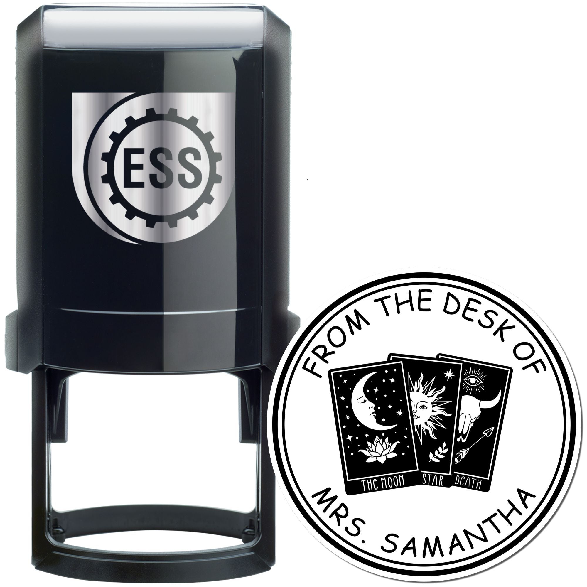 Infinity's Edge Tarot Self-Inking Customizable Book Branding Stamp - Engineer Seal Stamps