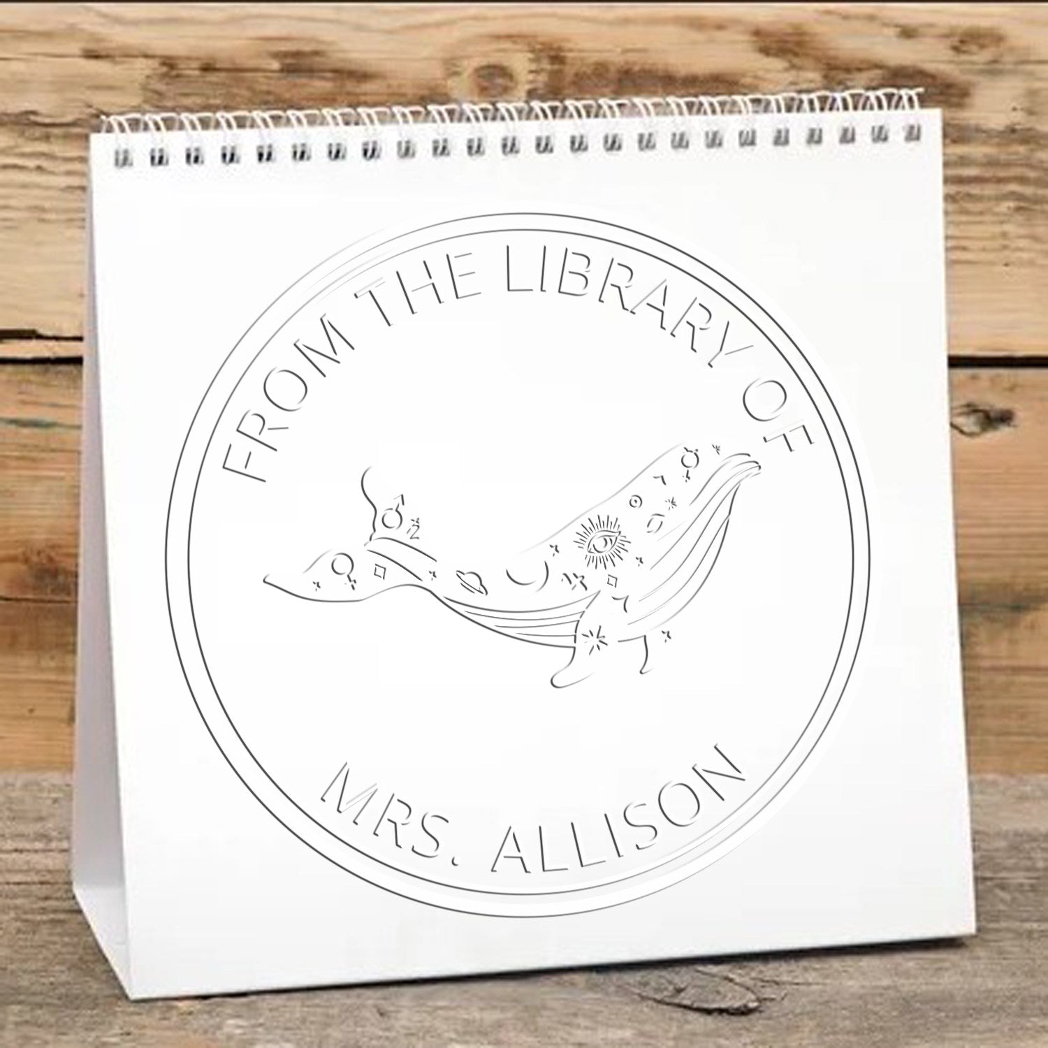 Soft Aurora's Veil Tarot Custom-Made Book Library Name Embossing Seal