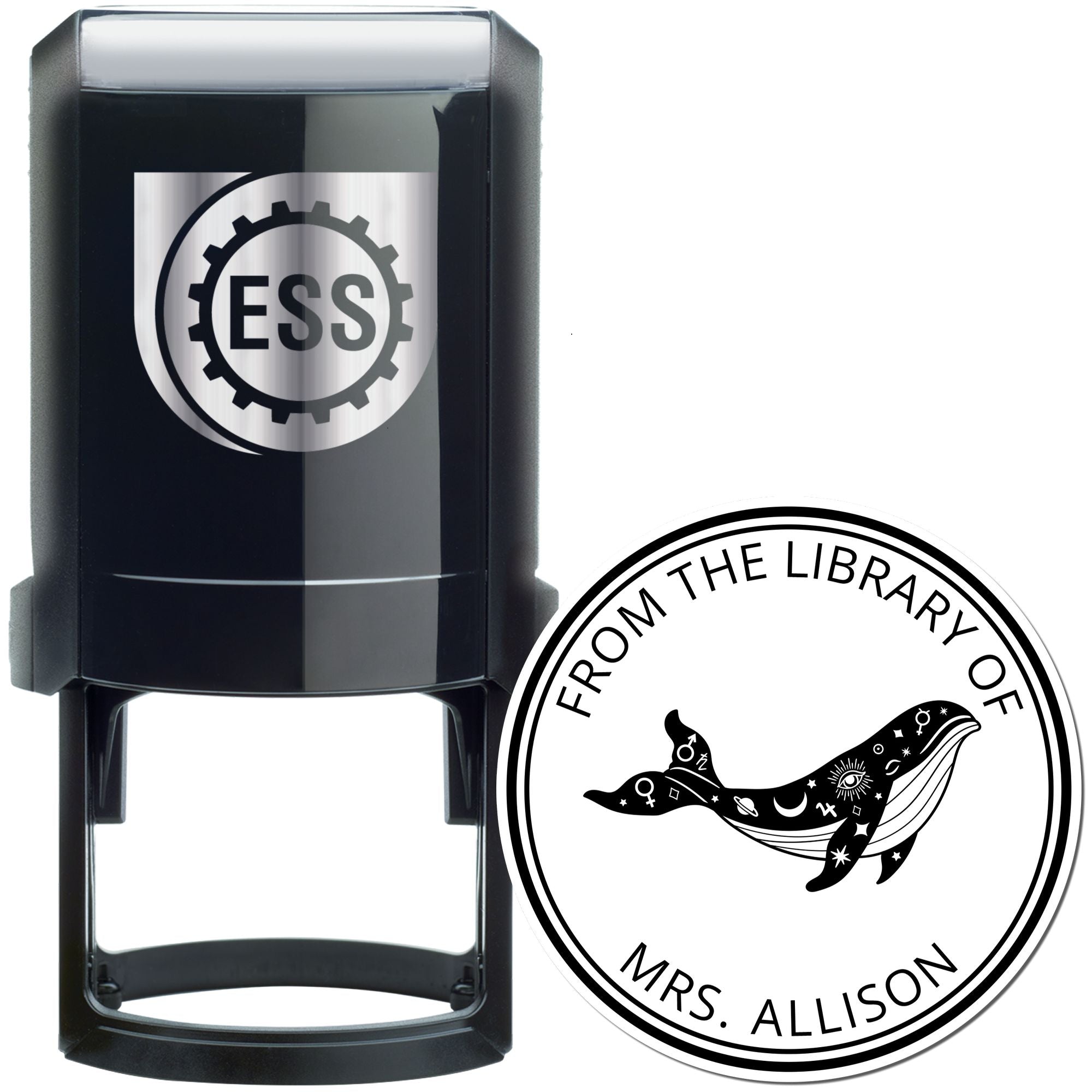 Aurora's Veil Tarot Self-Inking Customizable Book Identity Stamp - Engineer Seal Stamps