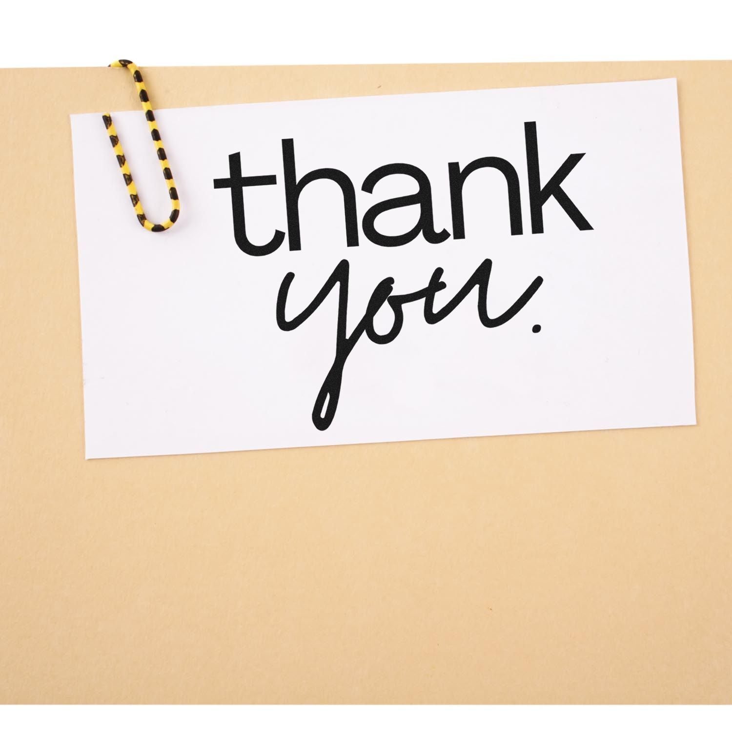 Square Minimalist Elegant Gratitude Custom Thank You Stamper