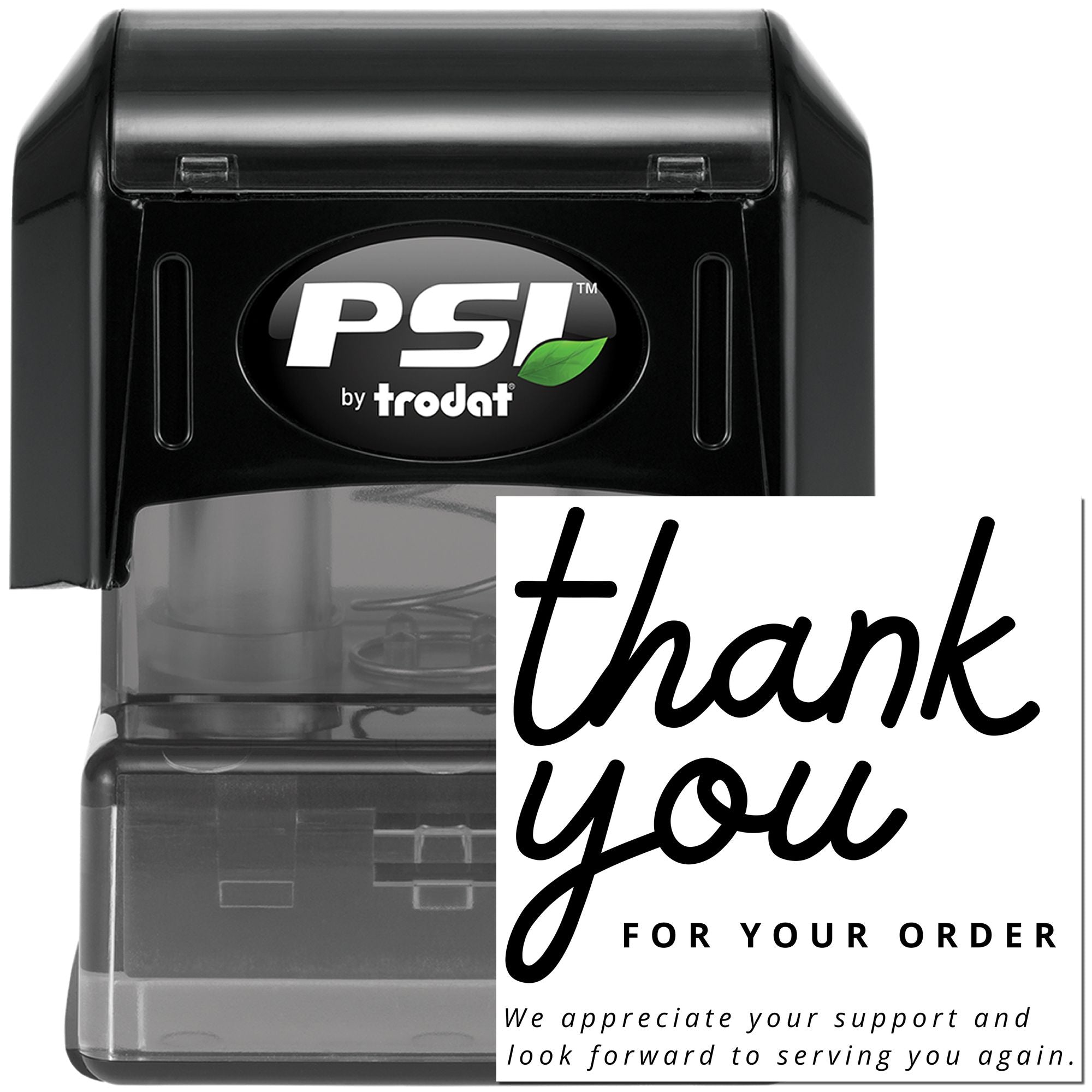 Pre-Inked Grateful Note Personalized Thanks Stamper - Engineer Seal Stamps