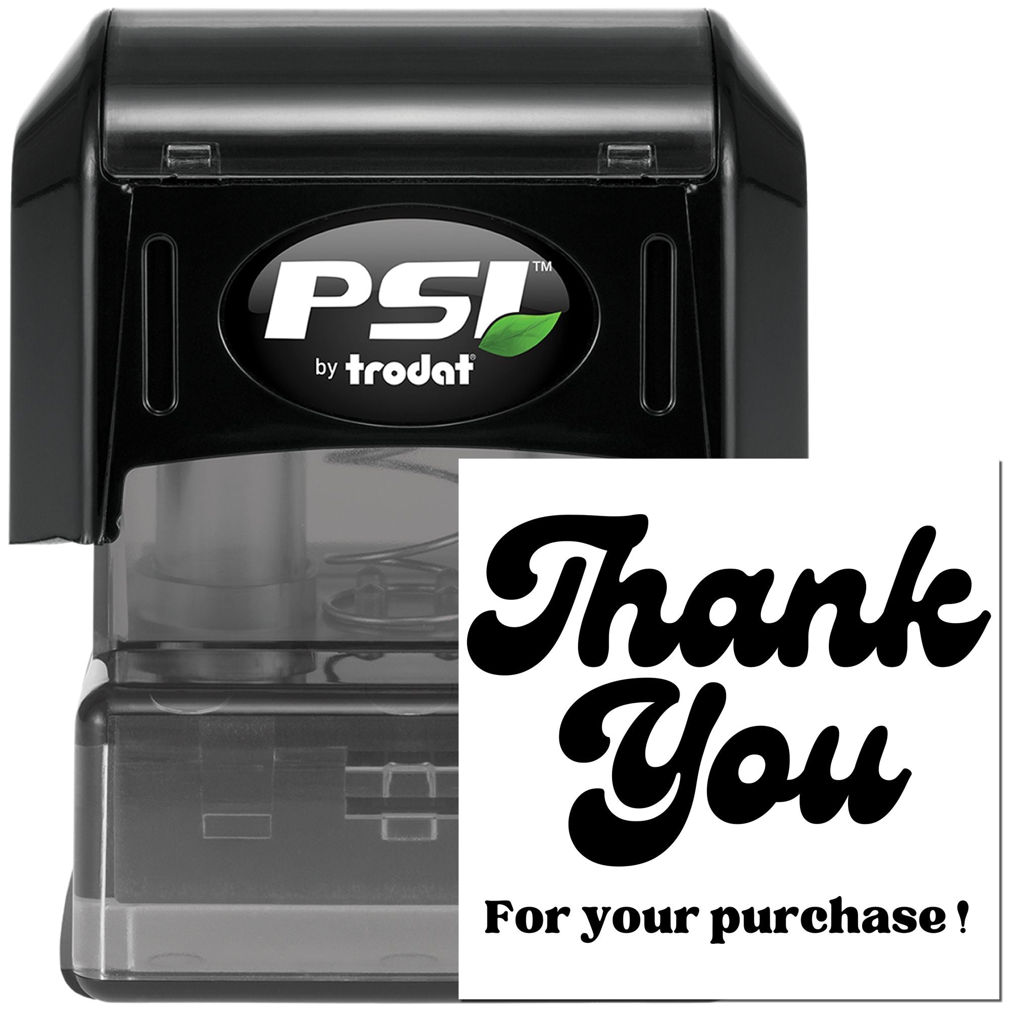 Pre-Inked Retro Gratitude Personalized Thanks Stamp - Engineer Seal Stamps