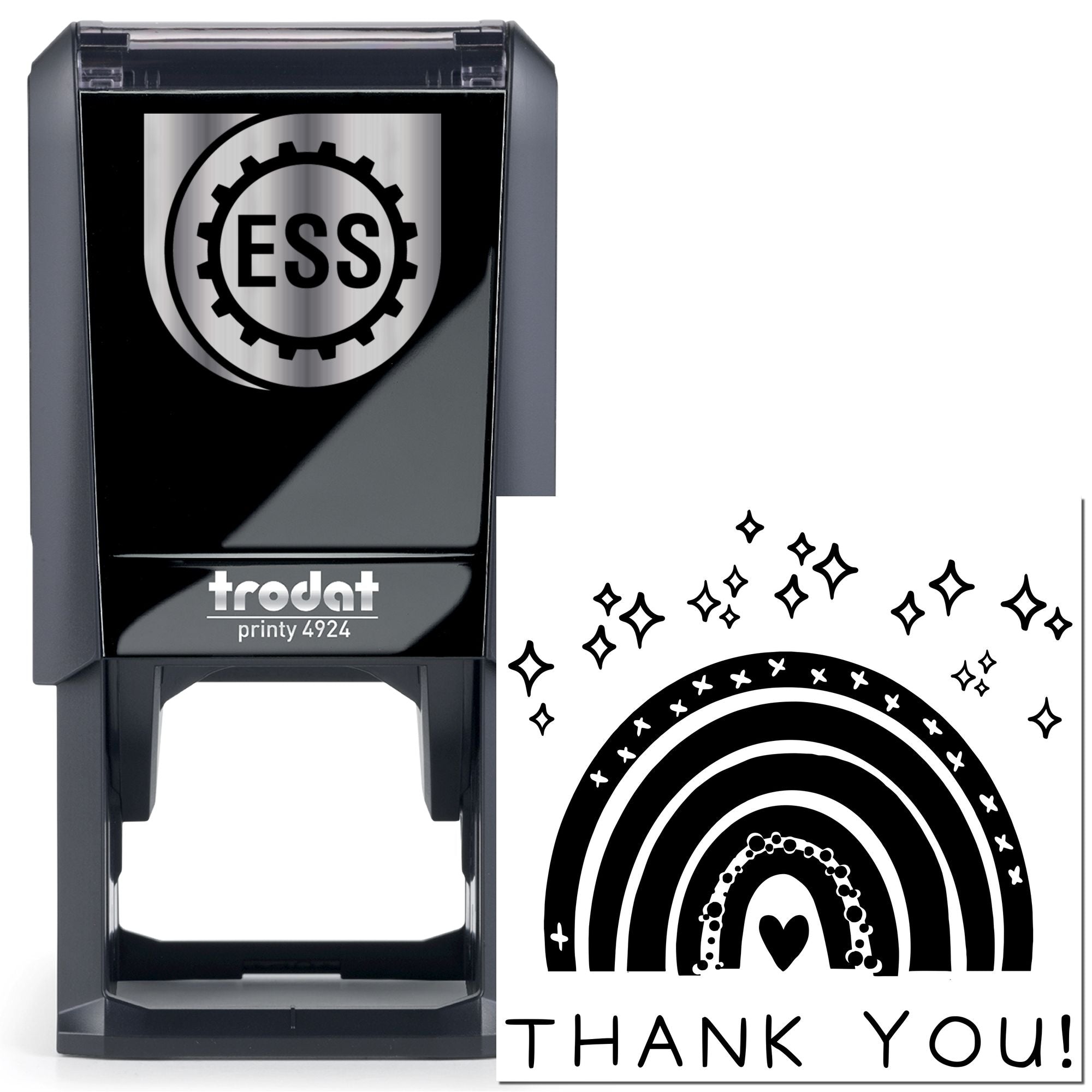 Rainbow of Thanks Self-Inking Custom Thank You Stamp - Engineer Seal Stamps