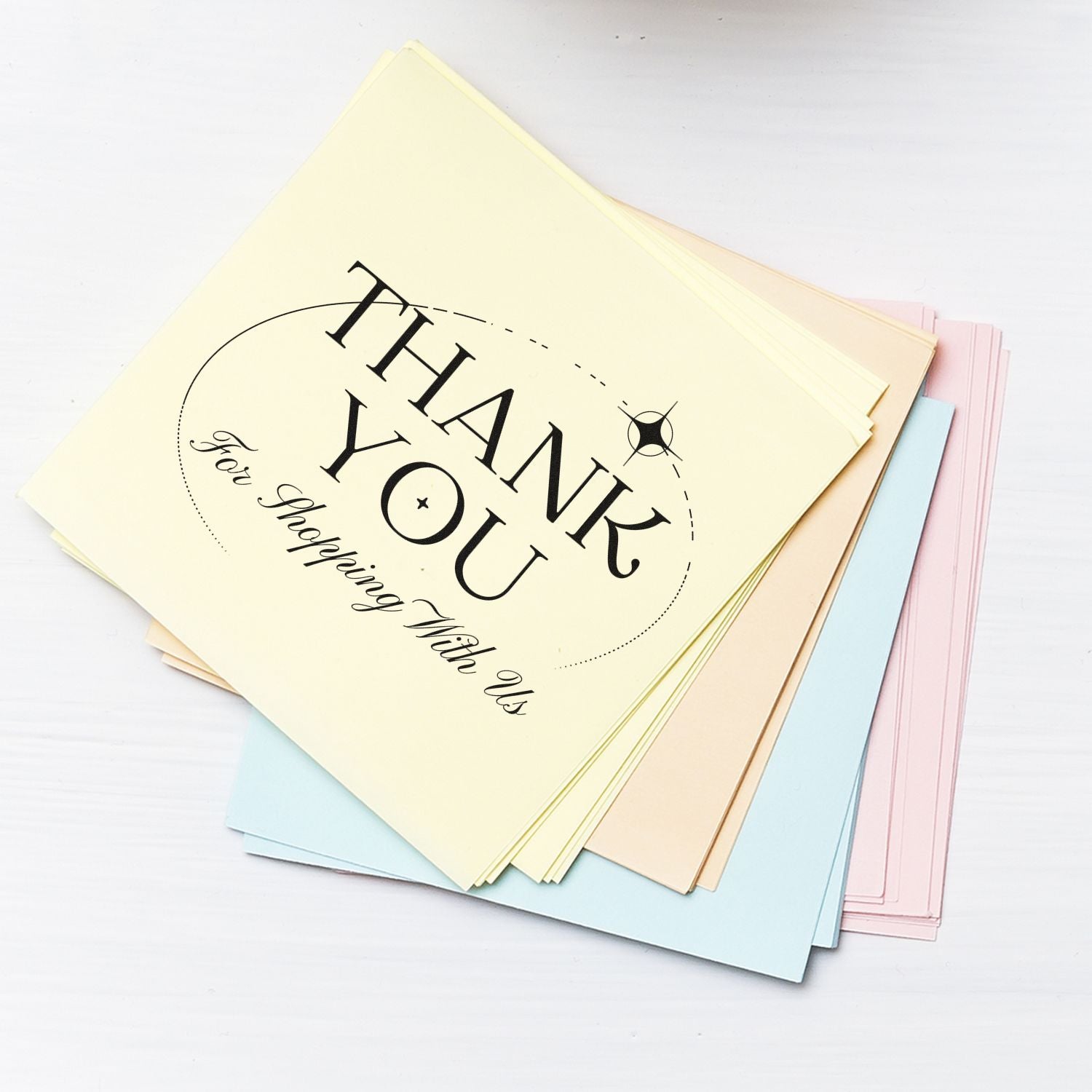 Square Elegance of Gratitude Customized Thank You Stamp