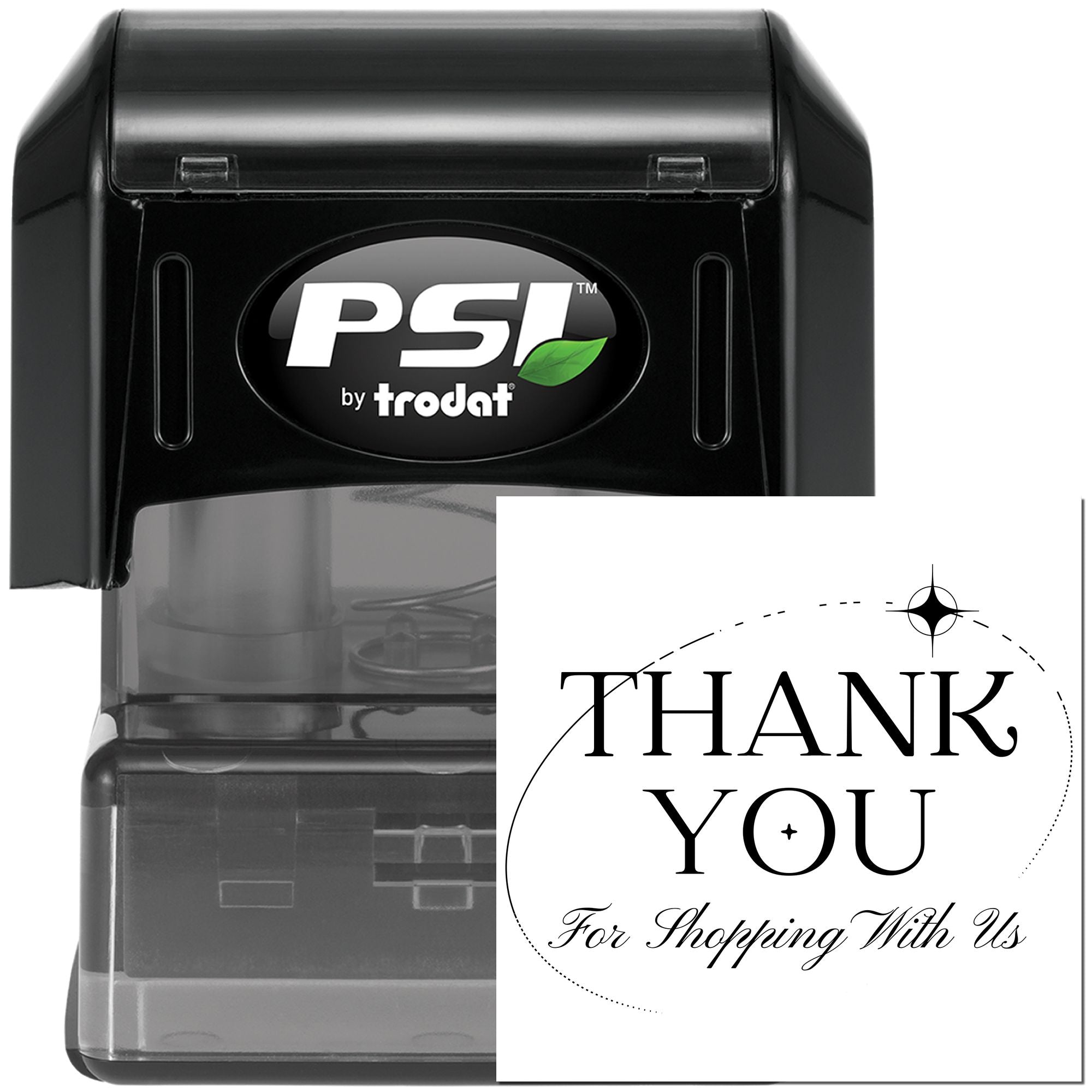 Pre-Inked Elegance of Gratitude Personalized Thanks Stamp - Engineer Seal Stamps